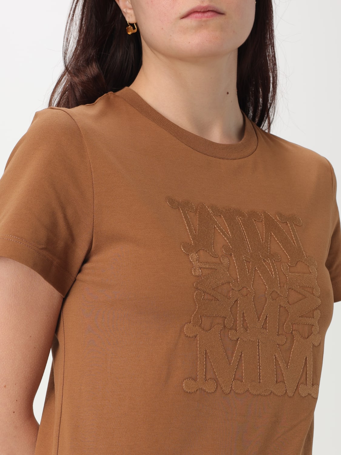 MAX MARA T-SHIRT: Top femme Max Mara, Cuir - Img 5
