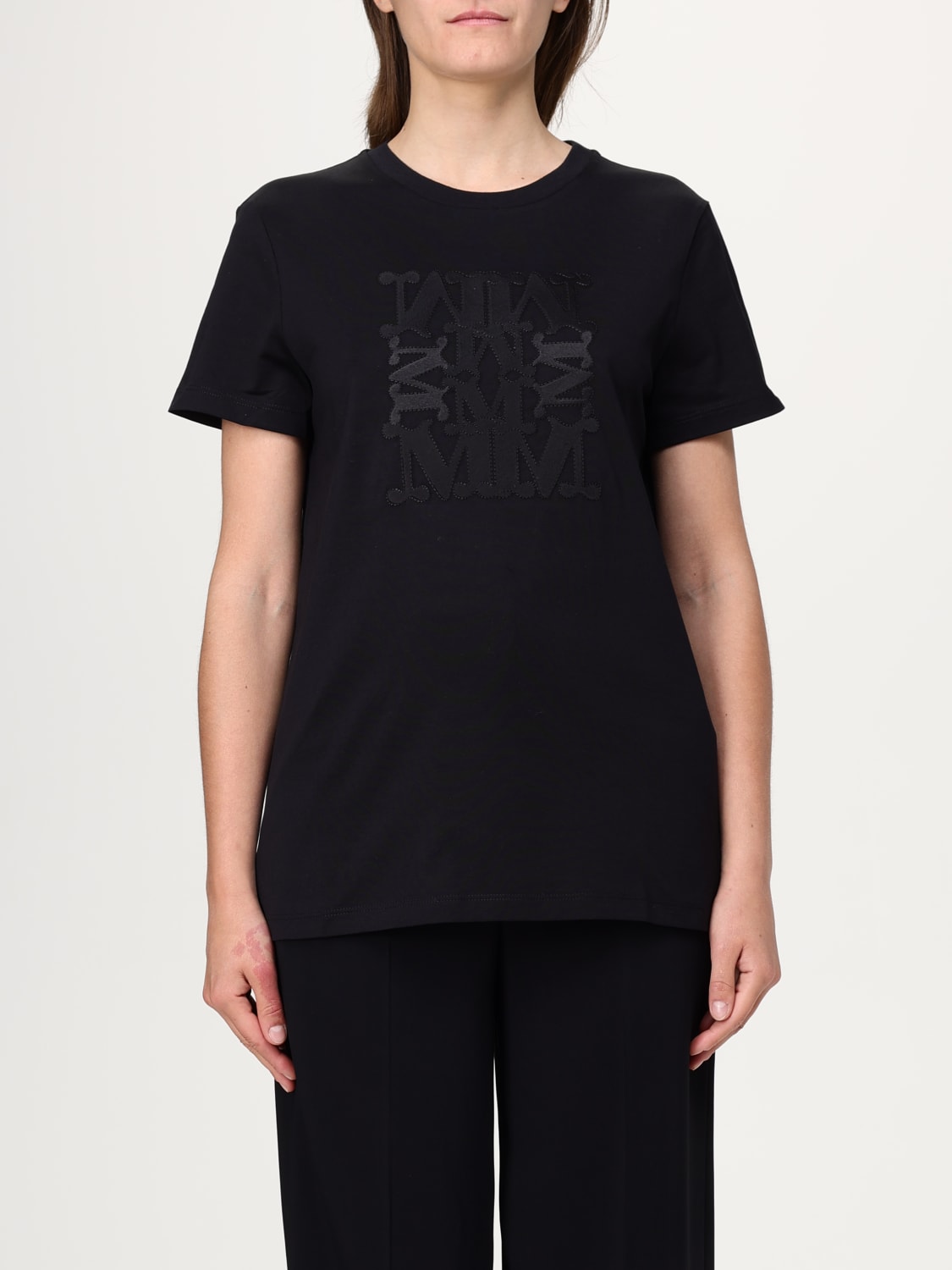 MAX MARA T-SHIRT: Top femme Max Mara, Noir 1 - Img 1