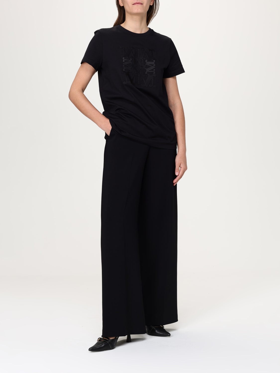 MAX MARA T-SHIRT: Top femme Max Mara, Noir 1 - Img 2