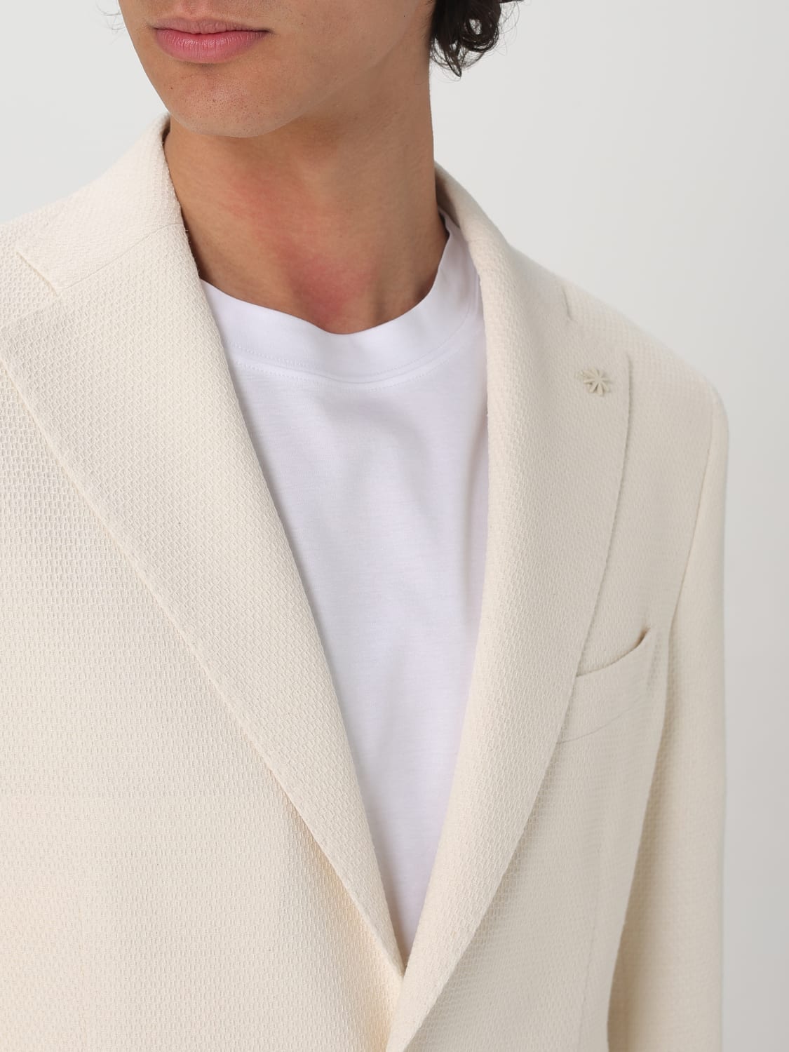 MANUEL RITZ JACKET: Blazer men Manuel Ritz, White - Img 4