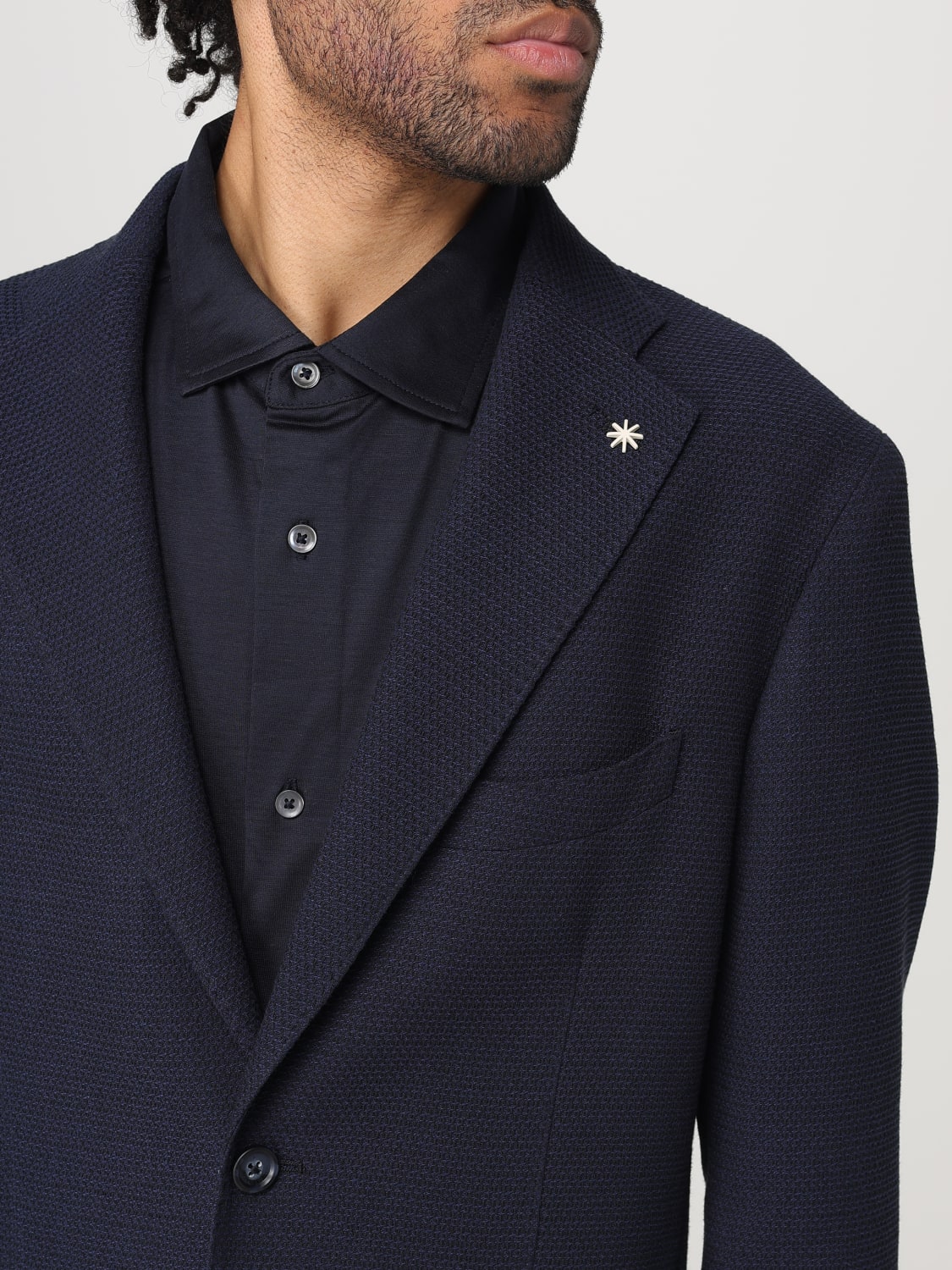 MANUEL RITZ JACKET: Blazer men Manuel Ritz, Blue - Img 4