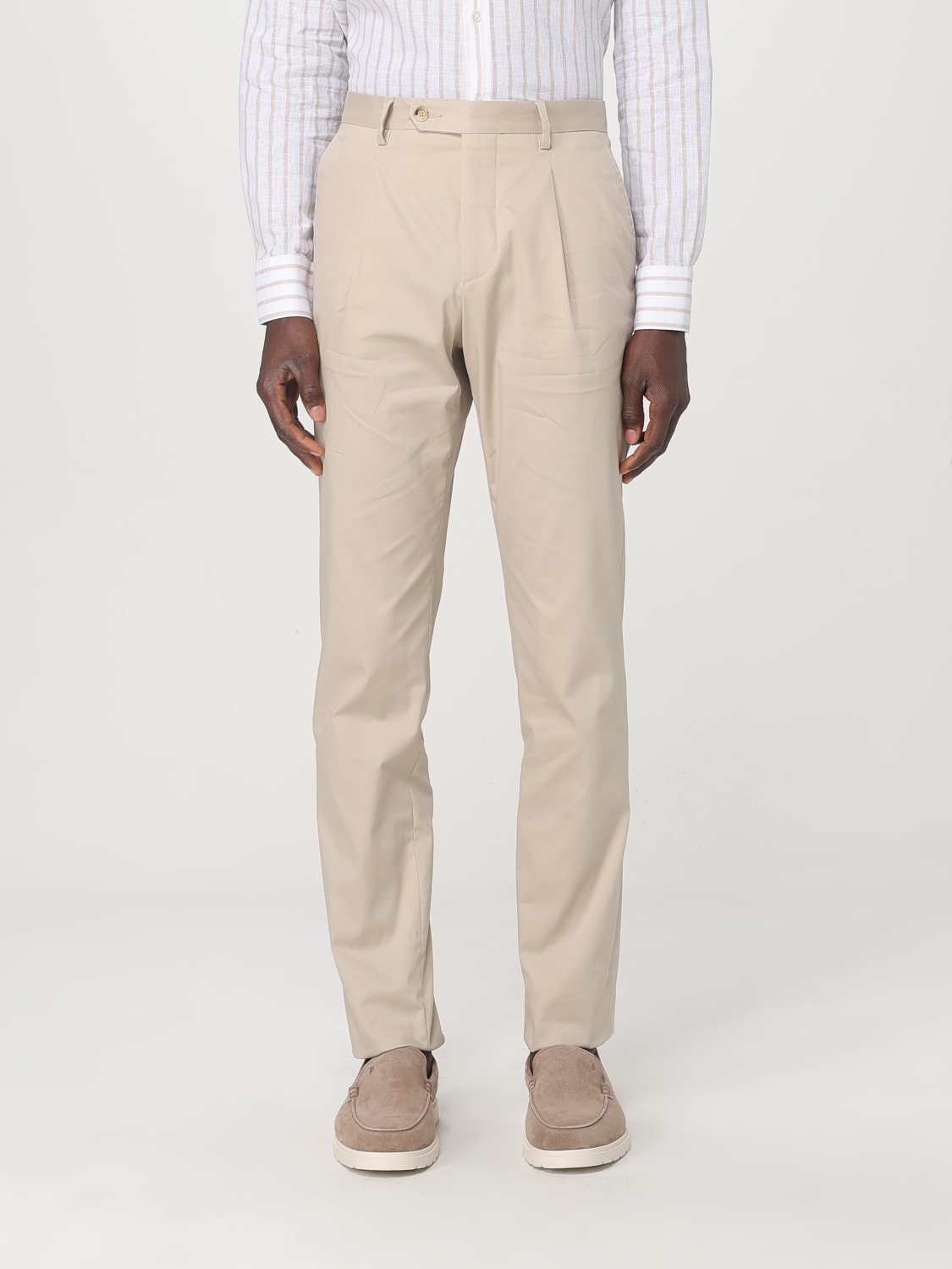 MANUEL RITZ PANTALONI: Pantalone Manuel Ritz in misto cotone , Beige - Img 1