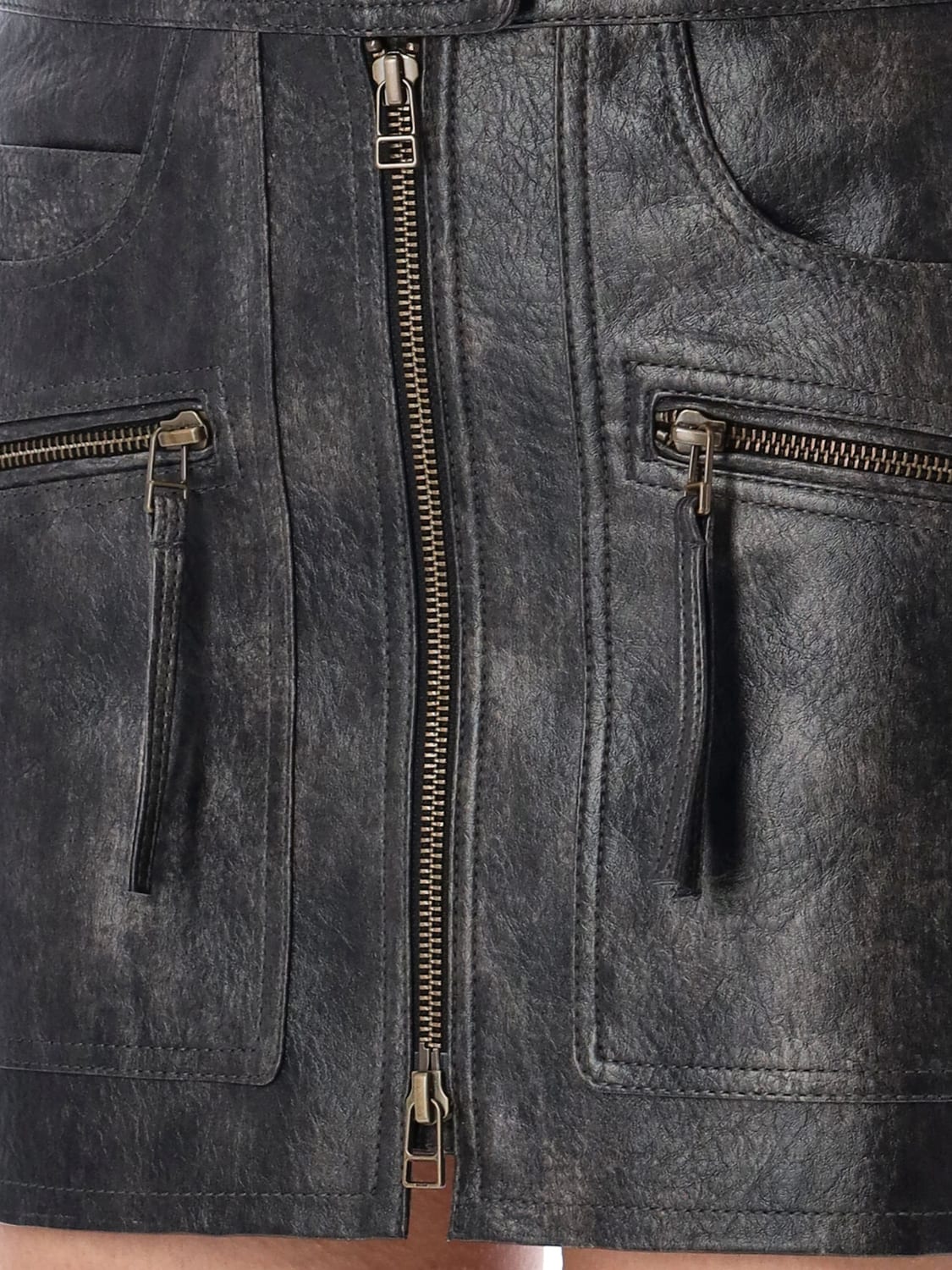 ISABEL MARANT ETOILE GONNA: Gonna Isabel Marant Etoile in pelle sintetica , Nero - Img 3