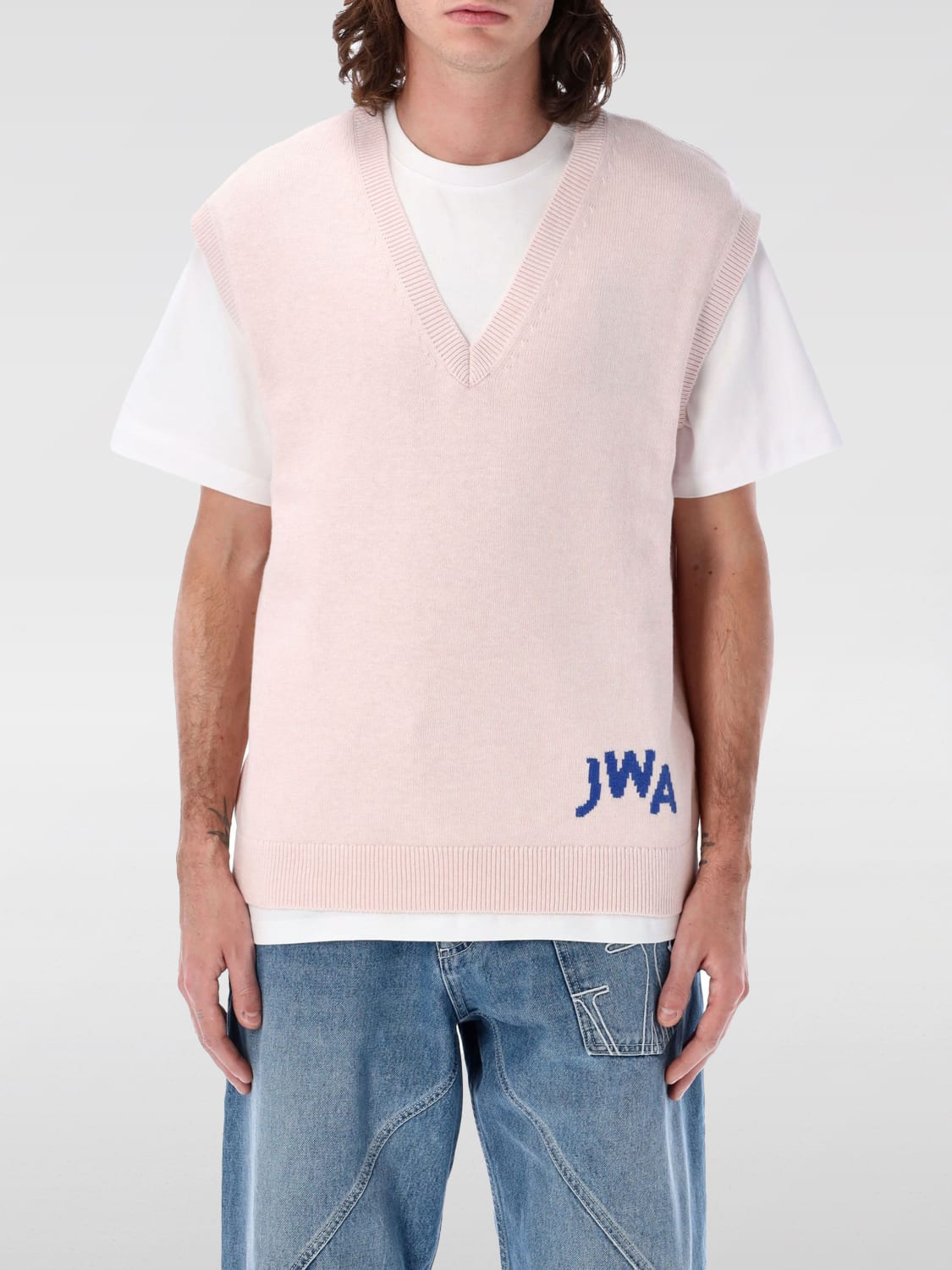 JW ANDERSON SUIT VEST: Jacket men Jw Anderson, Pink - Img 1