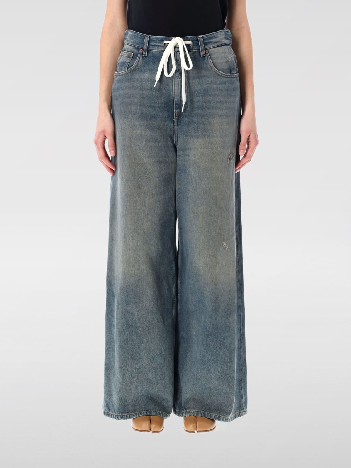 デニム・ジーパン MM6 MAISON MARGIELA Woman Jeans Gnawed Blue S52LA0246M30017 MM6 MAISON MARGIELA: Jeans woman - Gnawed Blue | Mm6 Maison