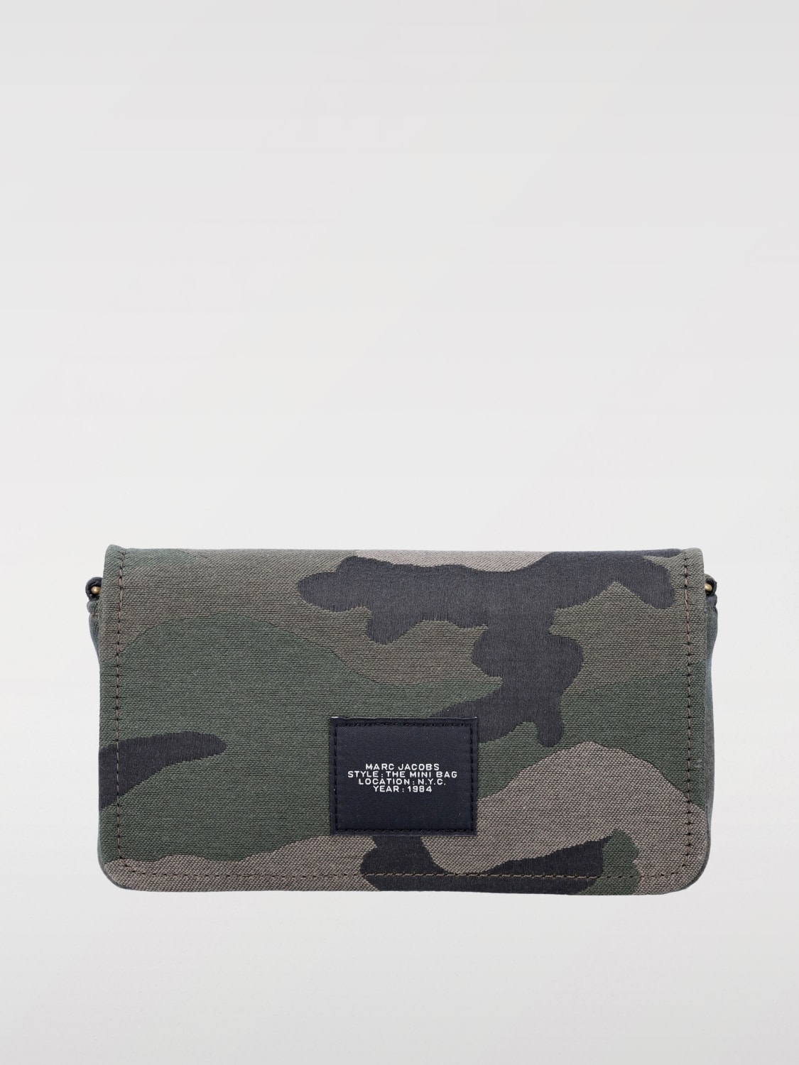 MARC JACOBS BORSA MINI: Borsa The Camo Chain Mini Bag Marc Jacobs in canvas stampa camouflage , Marrone - Img 2