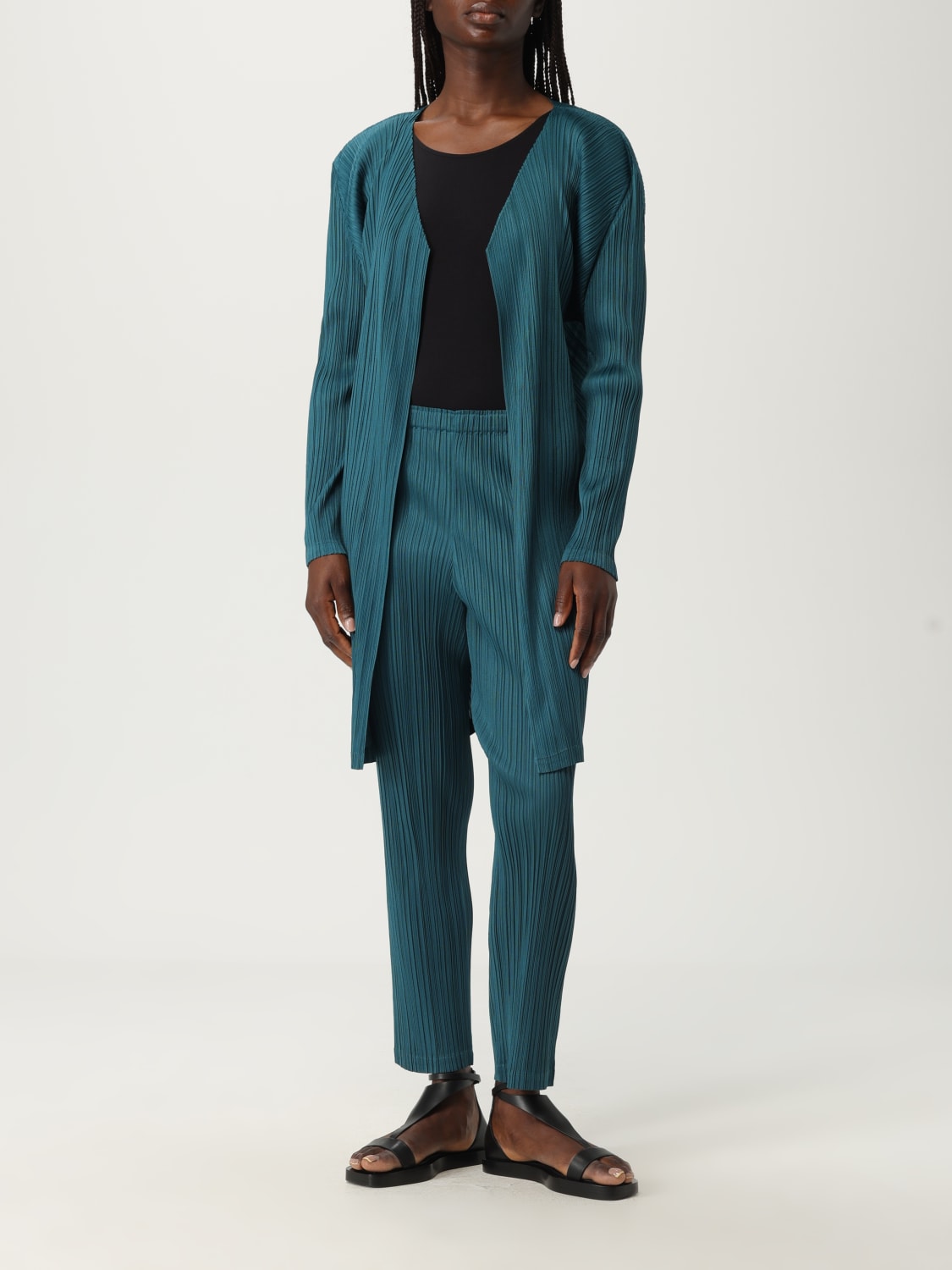 PLEATS PLEASE ISSEY MIYAKE 毛衣: 针织开衫 女士 Pleats Please Issey Miyake, 石油蓝 - Img 2