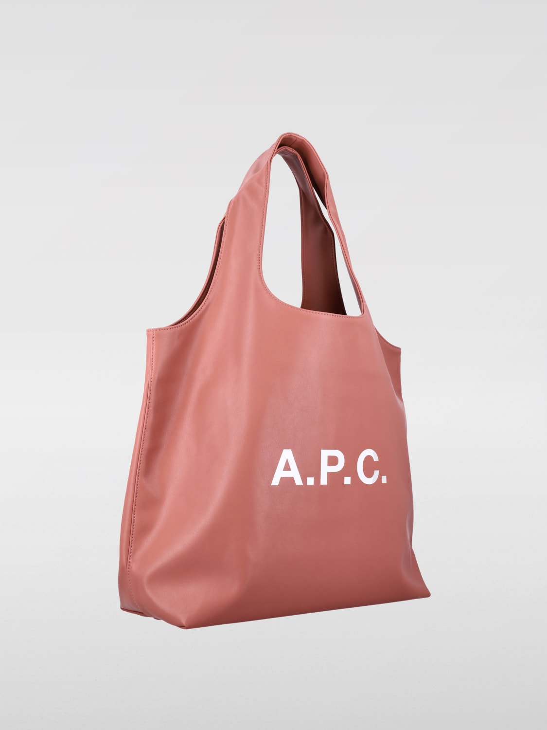 A.P.C. BORSA A TRACOLLA: Borsa a spalla Ninon con logo A.P.C. in pelle sintetica, Rosa - Img 3