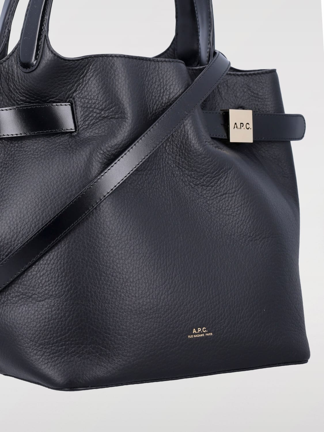 A.P.C. BORSA MINI: Borsa Daria A.P.C. in pelle a grana , Nero - Img 3