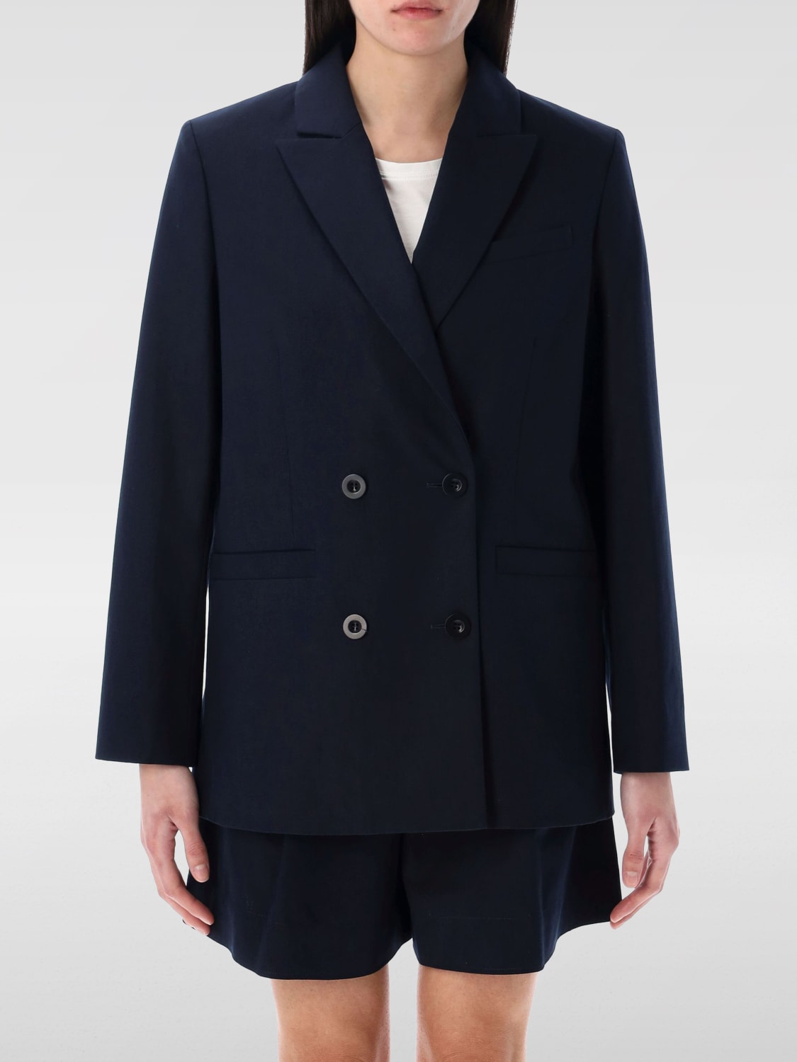 アウターその他 A.P.C. Woman Blazer Blue F03212COHFU IAK A.P.C.: Jacket woman - Blue | A.P.C. blazer F03212COHFU