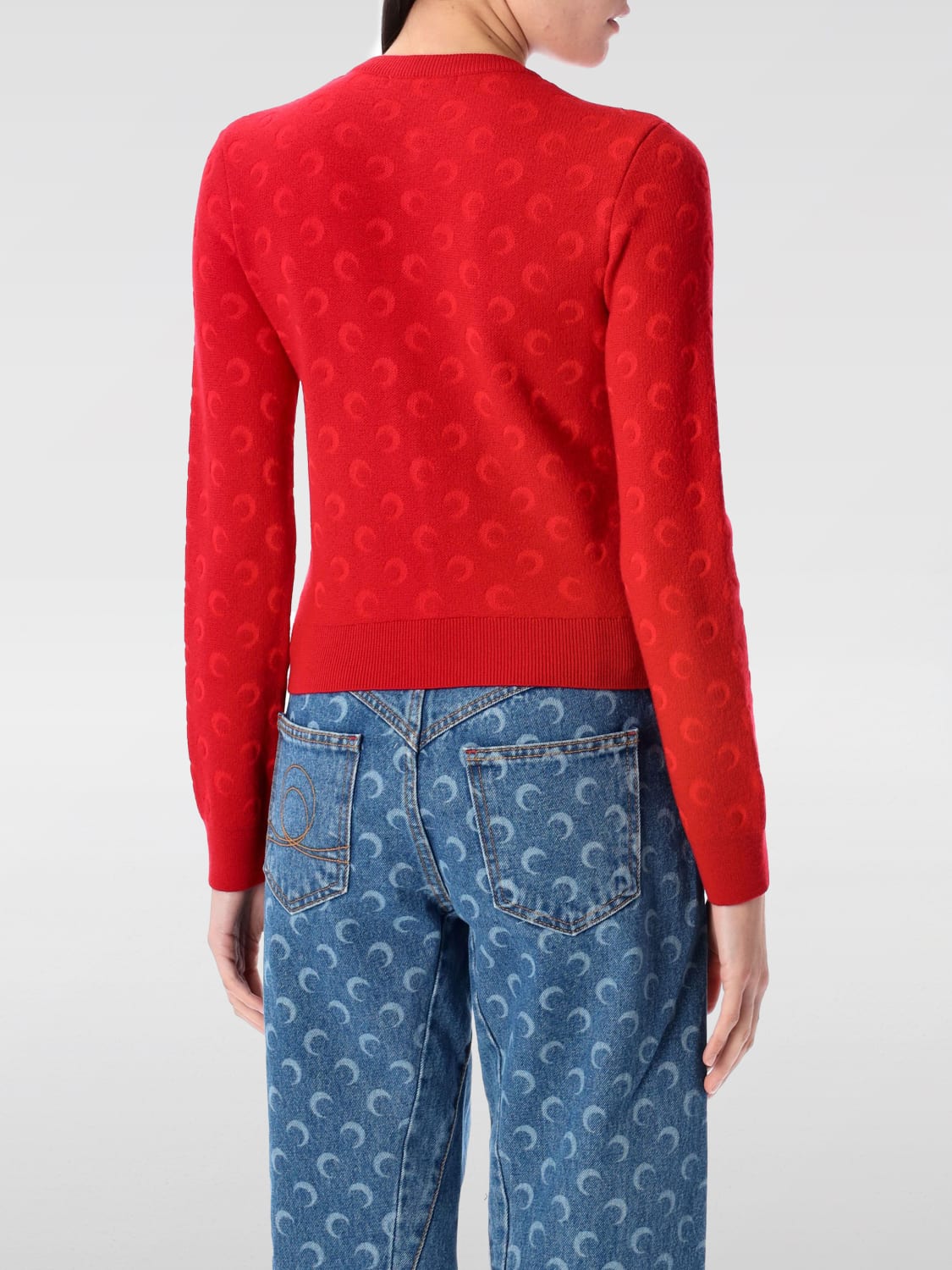 MARINE SERRE PULLOVER: Pullover damen Marine Serre, Rot - Img 2