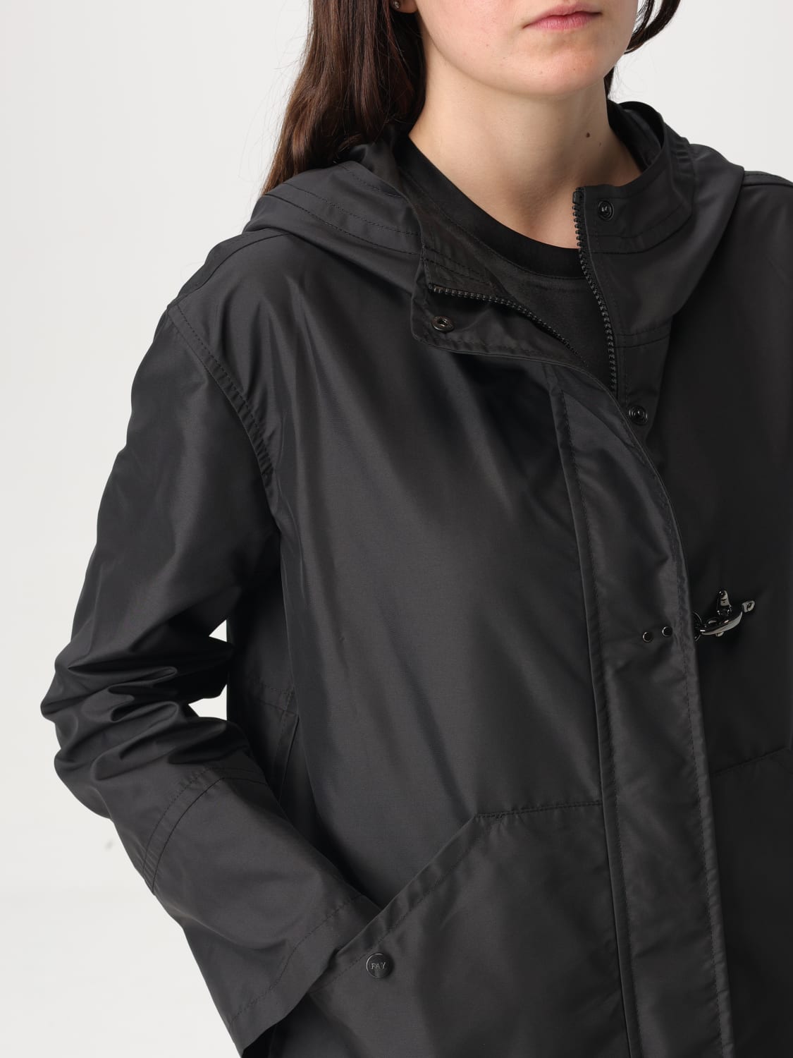 FAY JACKET: Fay women's parka, Black - Img 4