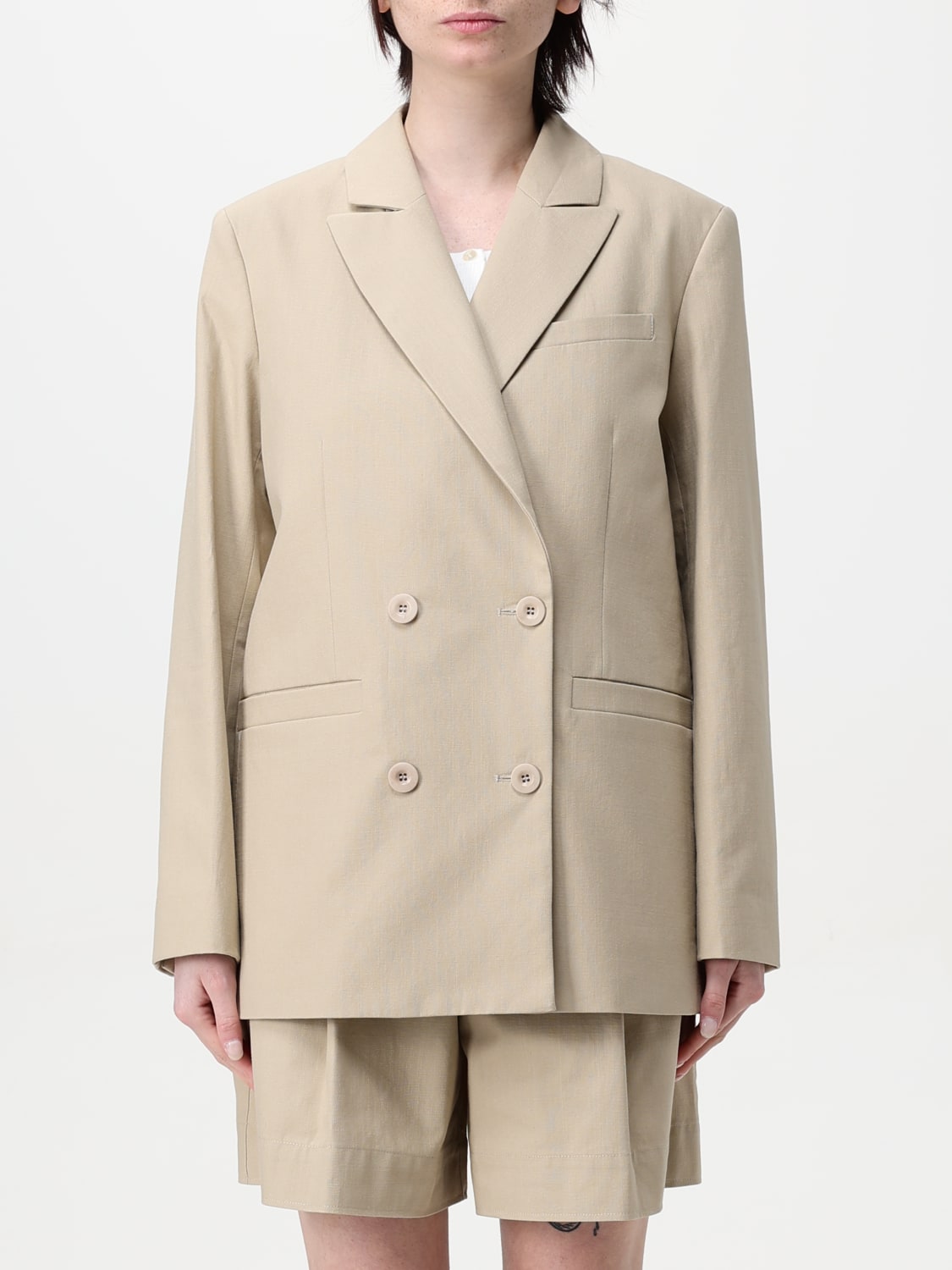 A.P.C. GIACCA: Blazer doppiopetto A.P.C. in cotone , Beige - Img 1
