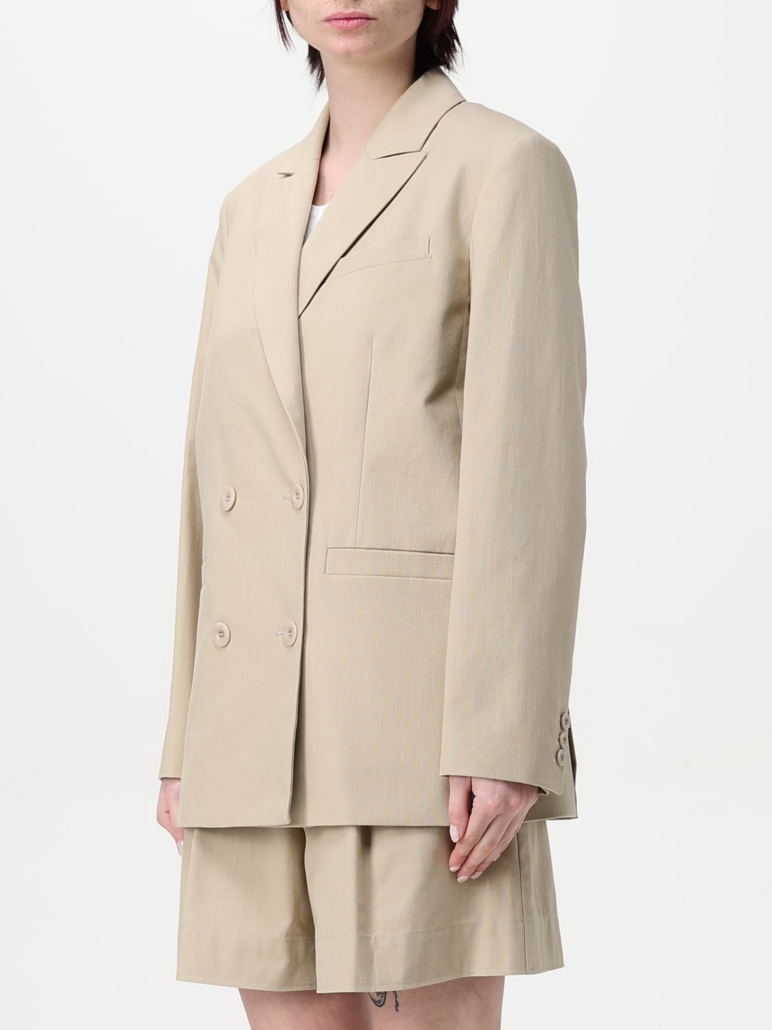 A.P.C. GIACCA: Blazer doppiopetto A.P.C. in cotone , Beige - Img 4