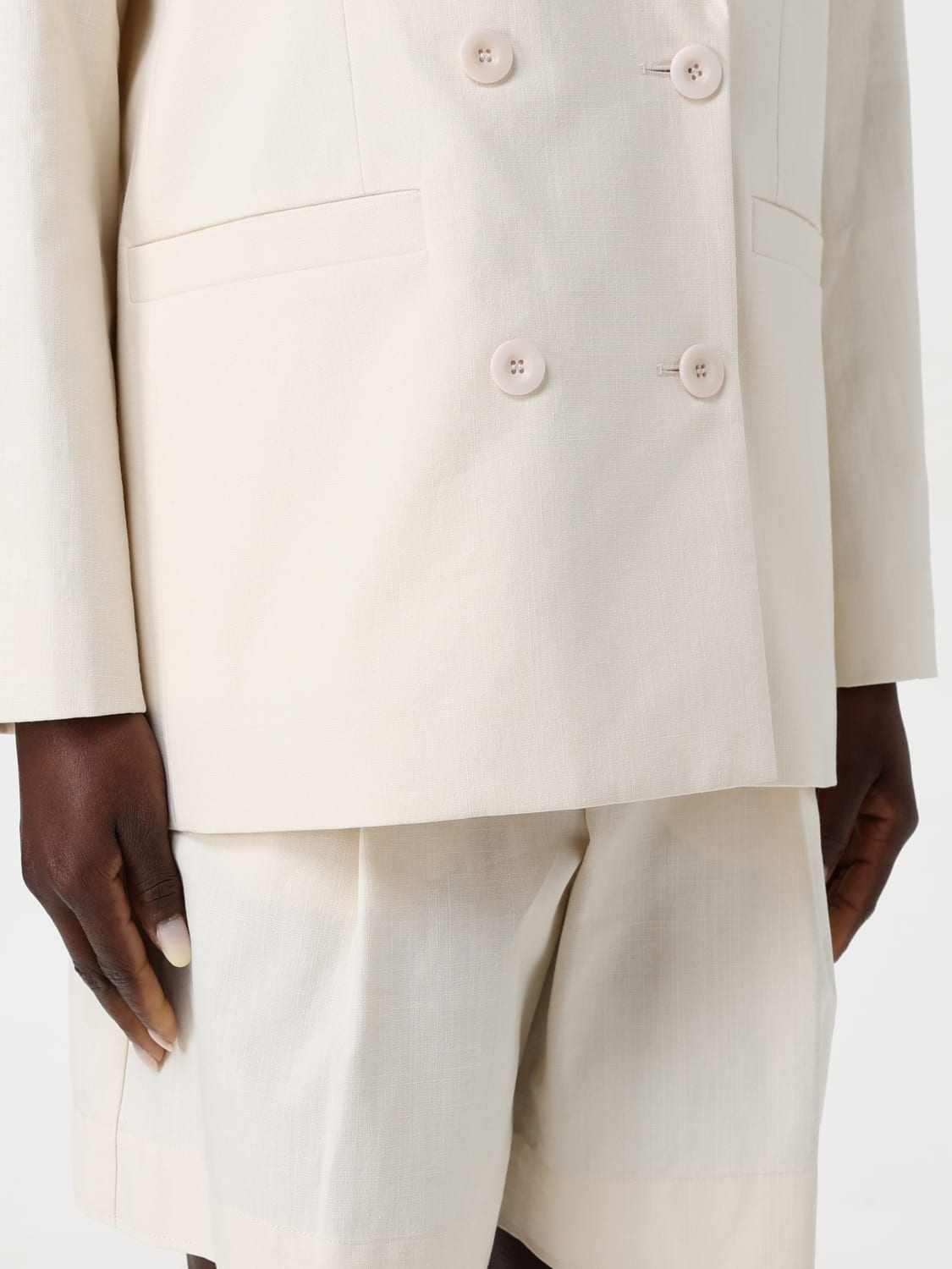 A.P.C. GIACCA: Blazer doppiopetto A.P.C. in cotone , Panna - Img 5