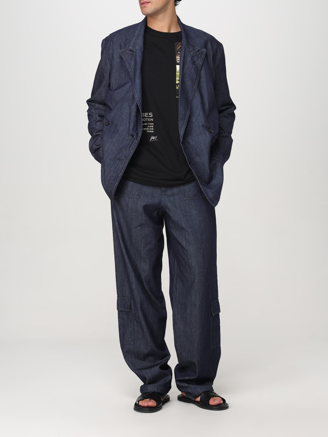 DRIES VAN NOTEN BLAZER: Hemd herren Dries Van Noten, Blau - Img 2