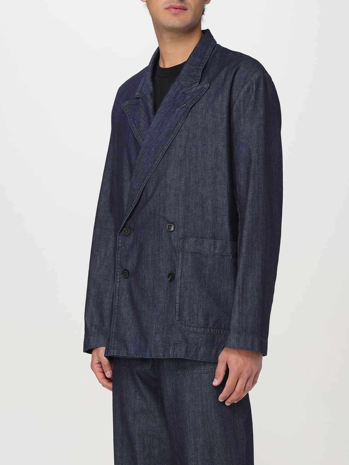DRIES VAN NOTEN BLAZER: Hemd herren Dries Van Noten, Blau - Img 4
