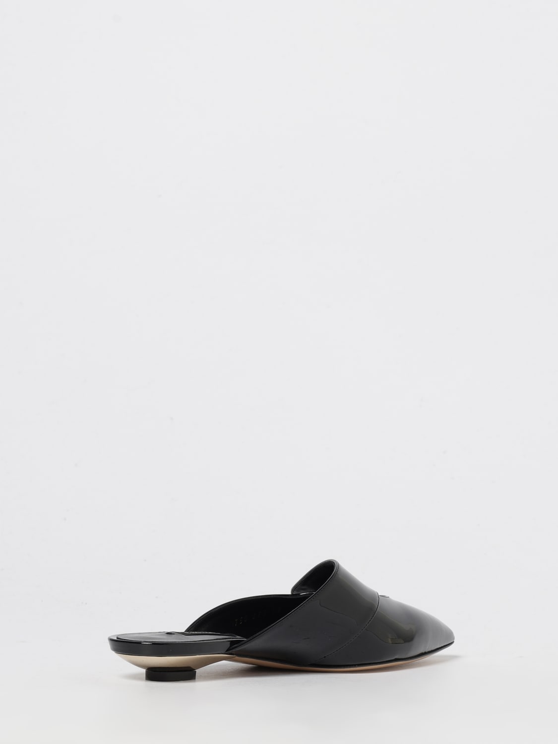 CASADEI SCARPE: Mules Casadei in pelle spazzolata con perla cabochon , Nero - Img 3