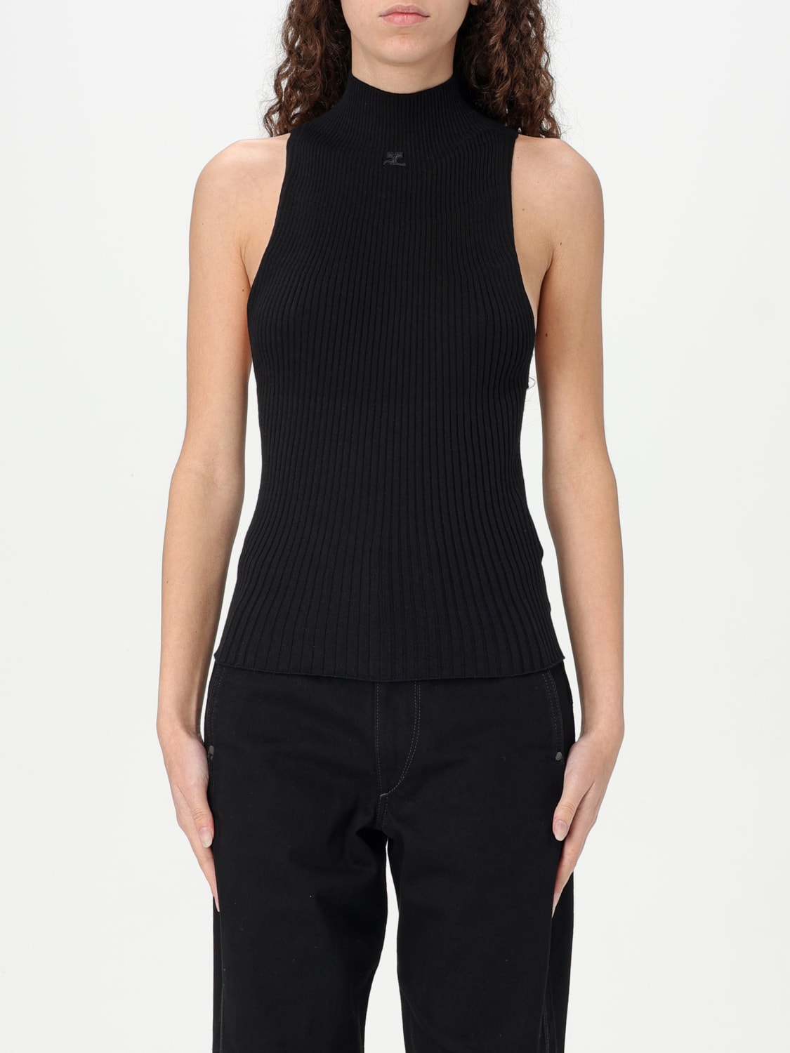 COURRÈGES TOP: Top woman CourrÈges, Black - Img 1