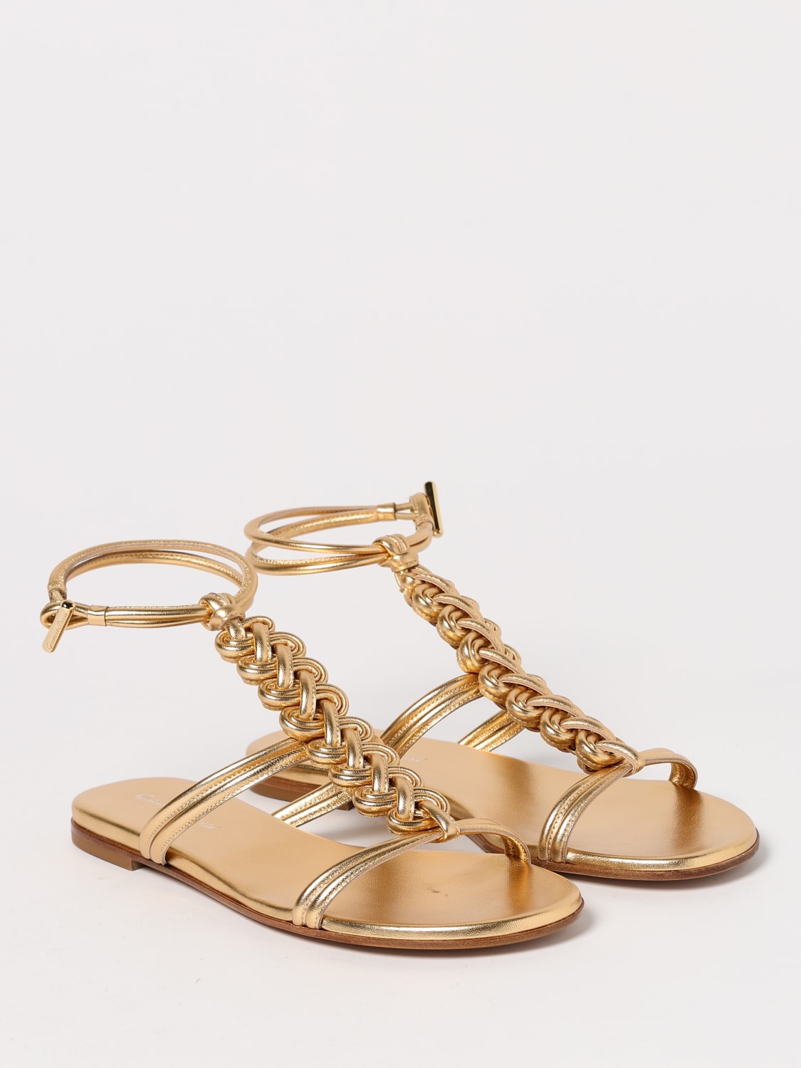 シューズ・サンダルその他 GIANVITO ROSSI Woman Flat sandals Gold G3242405CUONPS MEKO GIANVITO ROSSI: Flat sandals woman - Gold | Gianvito Rossi