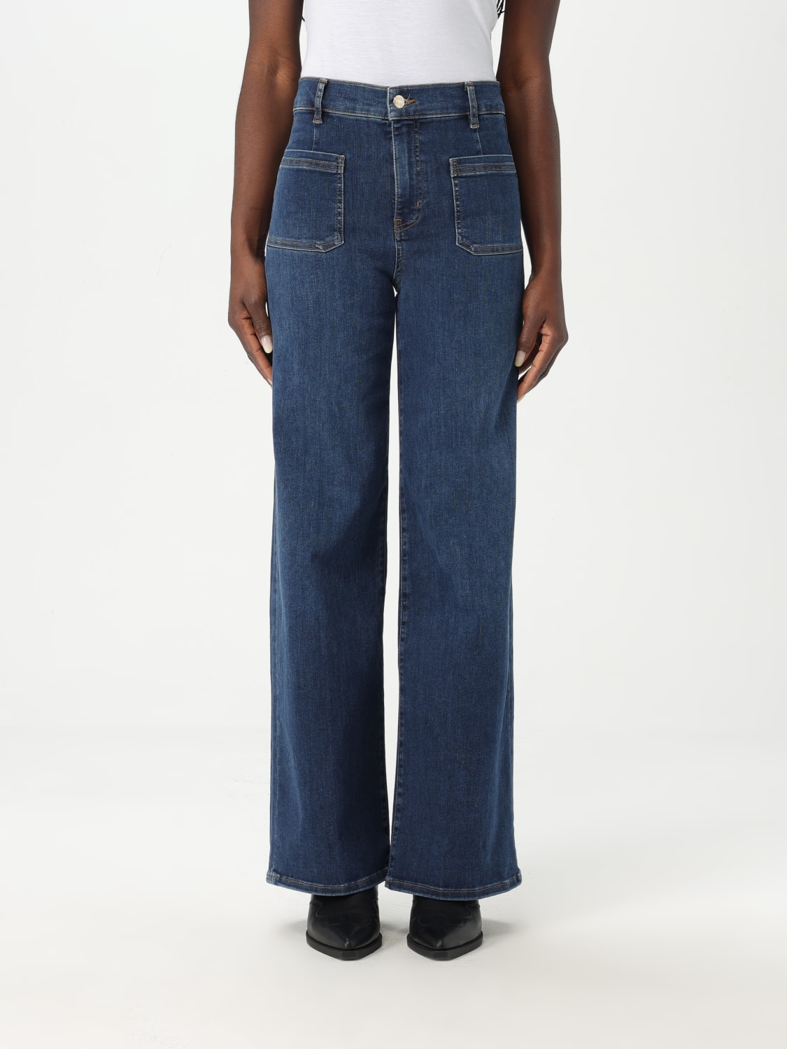 デニム・ジーパン FRAME Woman Jeans Blue LSPBP630 CRSV FRAME: Jeans woman - Blue | Frame jeans LSPBP630 online at
