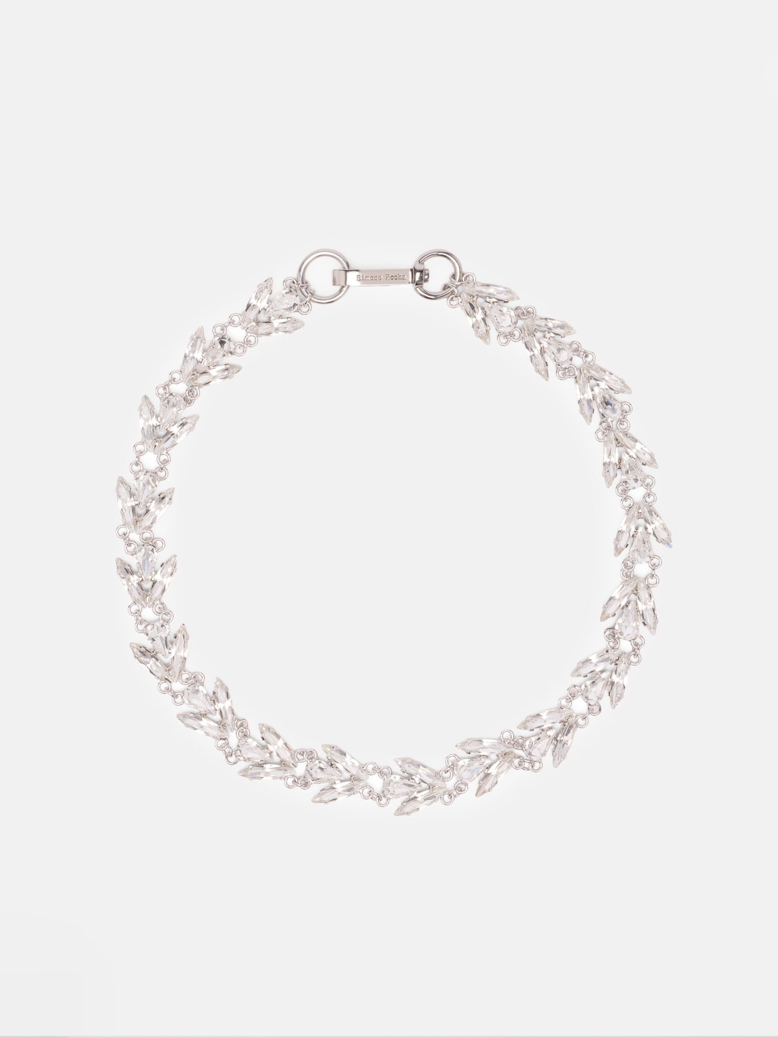 SIMONE ROCHA GIOIELLO: Collana Simone Rocha in ottone con cristalli incastonati , Argento - Img 1