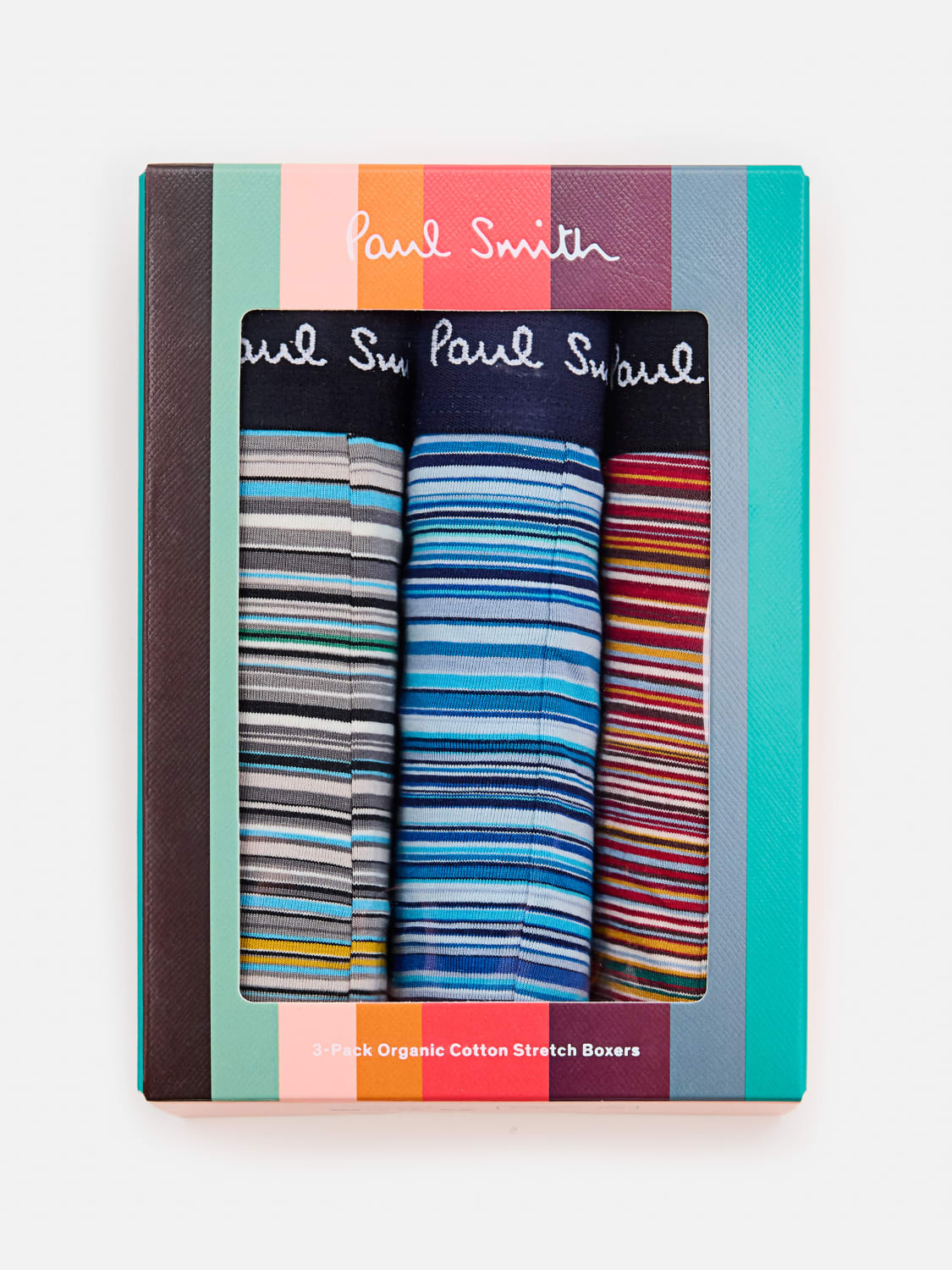 PAUL SMITH INTIMO: Set 3 parigamba Paul Smith in cotone stretch a righe , Fantasia - Img 1