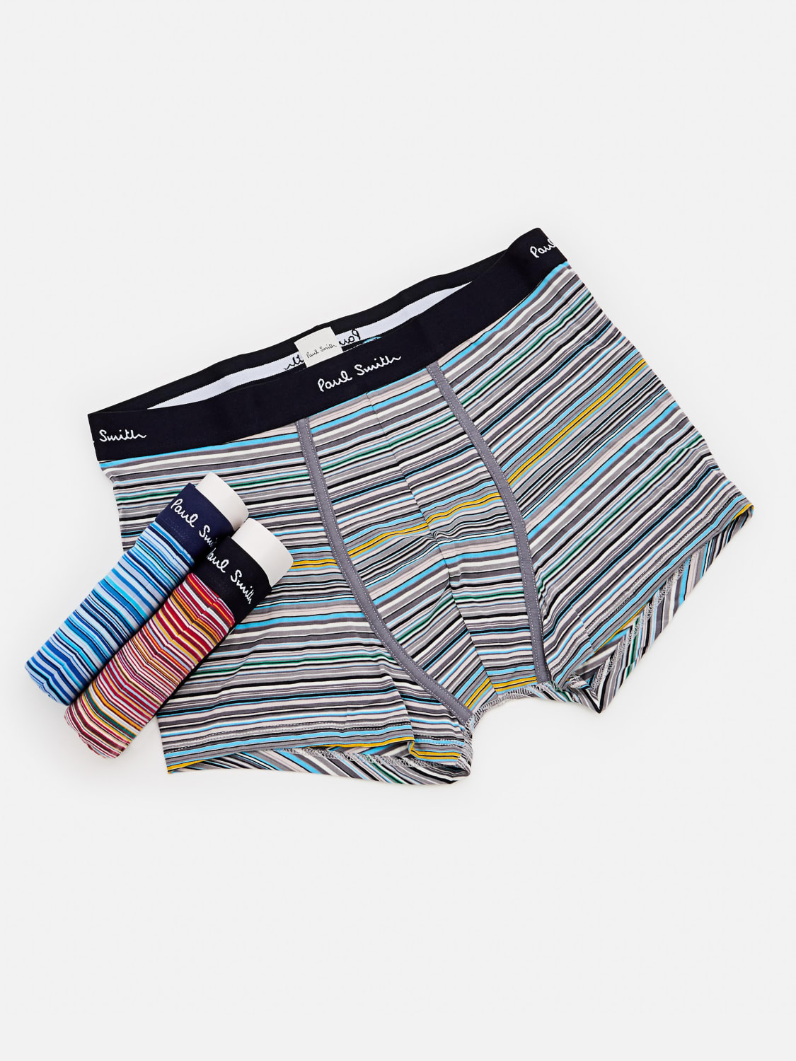 PAUL SMITH INTIMO: Set 3 parigamba Paul Smith in cotone stretch a righe , Fantasia - Img 2