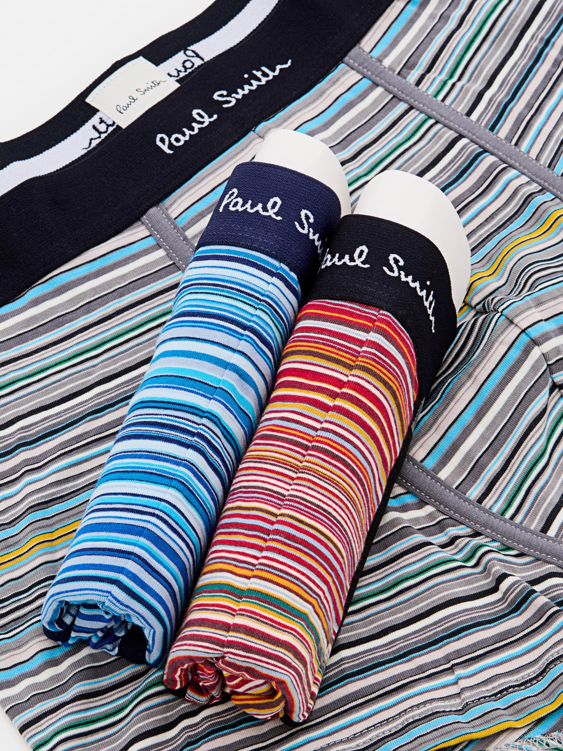 PAUL SMITH INTIMO: Set 3 parigamba Paul Smith in cotone stretch a righe , Fantasia - Img 3