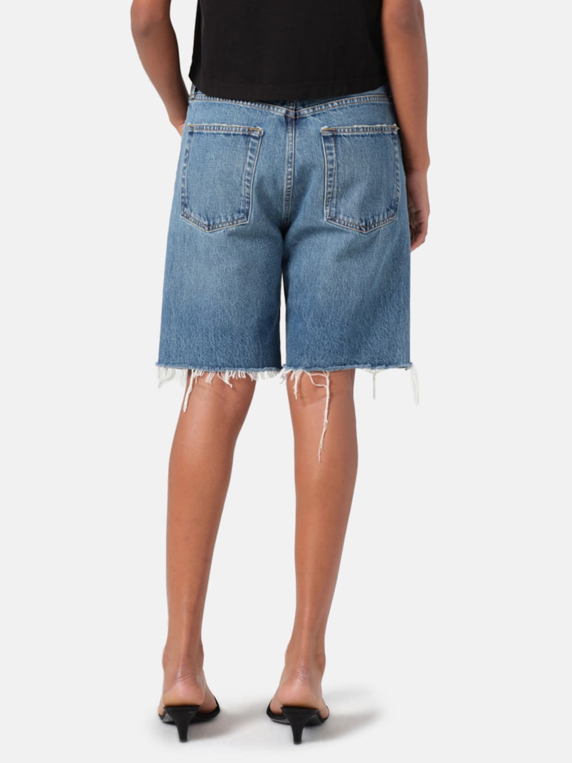 AGOLDE PANTALONCINI: Pantaloncino Agolde in denim di cotone , Blue - Img 3