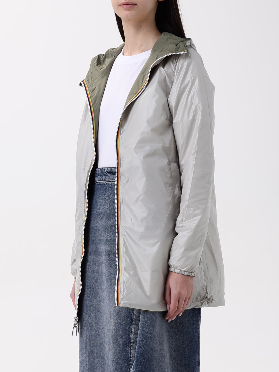 ジャケット K-WAY Woman Jacket Green K7123MW AZU K-WAY: Coat woman - Green | K-Way jacket K7123MW online at