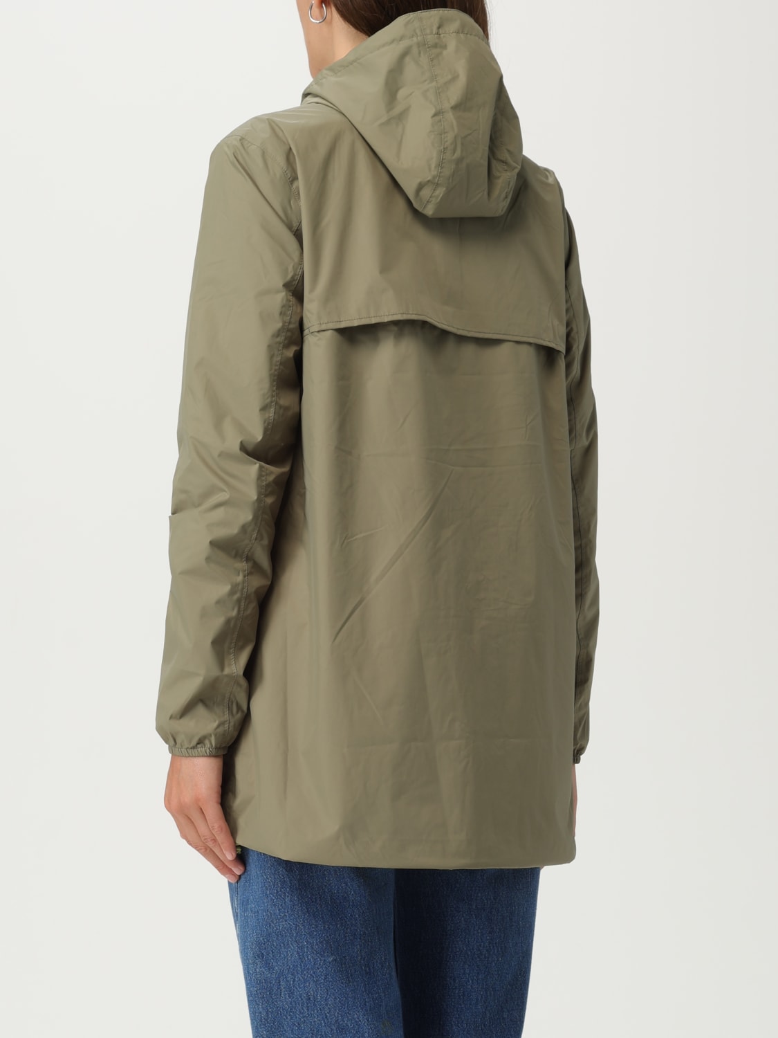 ジャケット K-WAY Woman Jacket Bottle Green K7123MW AZ7 K-WAY: Coat woman - Bottle Green | K-Way jacket K7123MW
