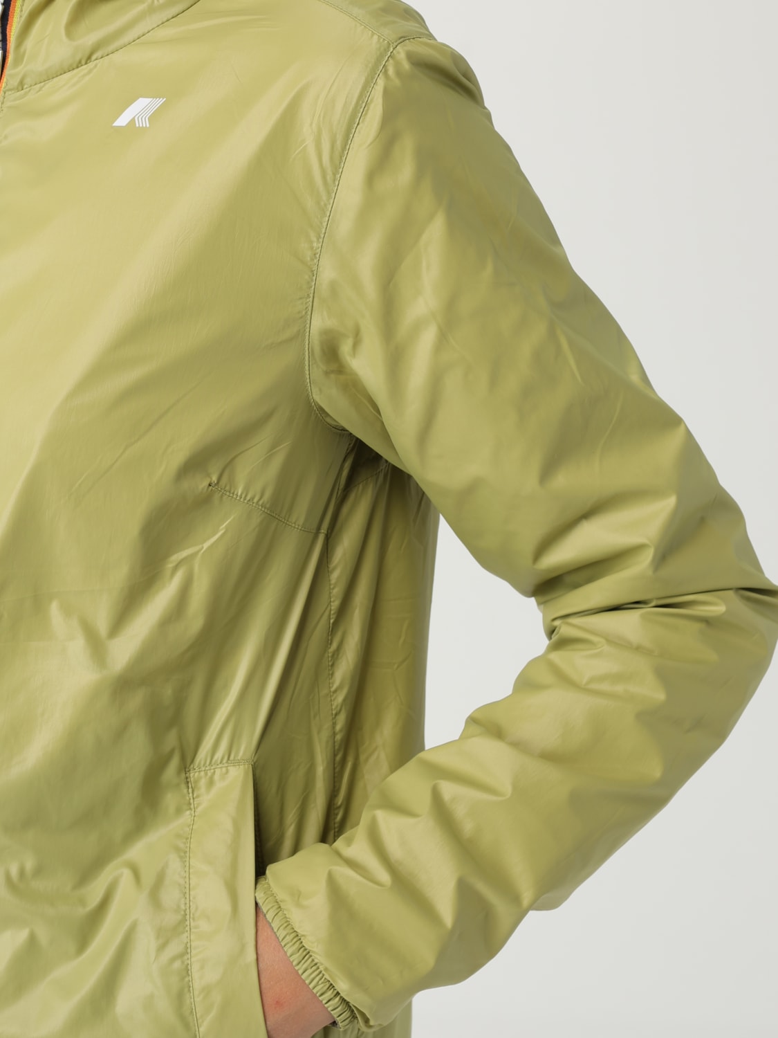ジャケット K-WAY Woman Jacket Bottle Green K7123MW AZ7 Jackets Woman SOPHIE PLUS.2 REVERSIBLE Mid GREEN LICHEN
