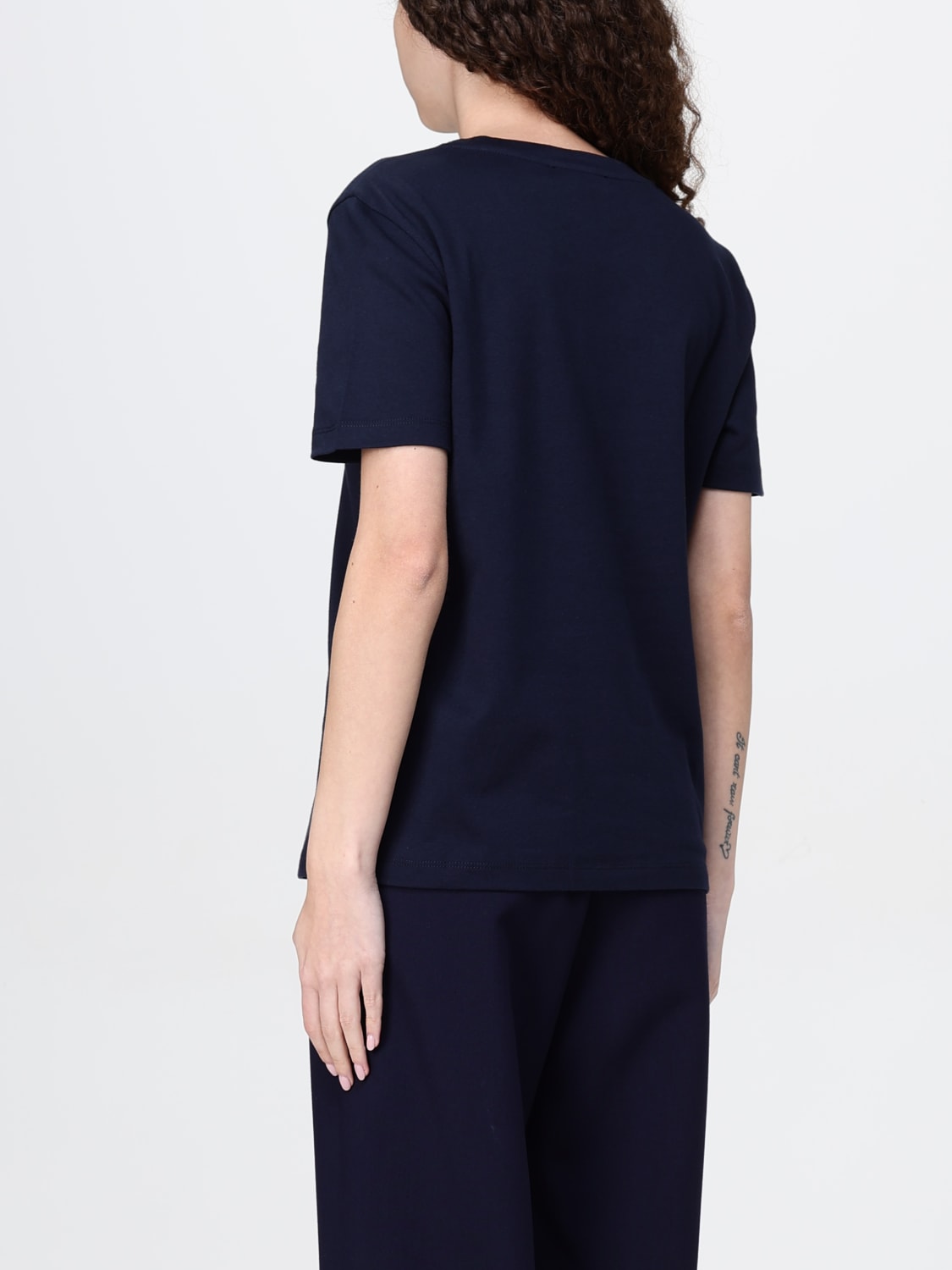 MAX MARA T-SHIRTS: T-shirt Max Mara in cotone con logo , Blue - Img 2