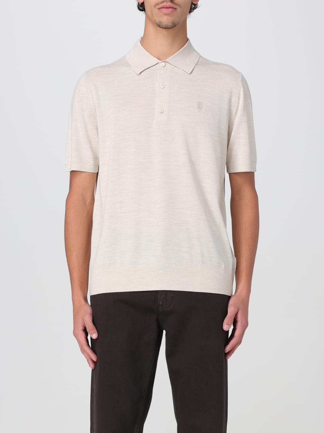 Tシャツ・カットソー Burberry SS25 Wool polo shirt (8103102 NUTMEG) Burberry Wool Polo Shirt Nutmeg | thewebster | REVERSIBLE