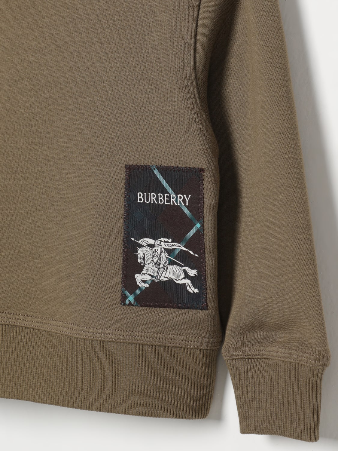 BURBERRY SWEATER: Sweater kids Burberry, Green - Img 3