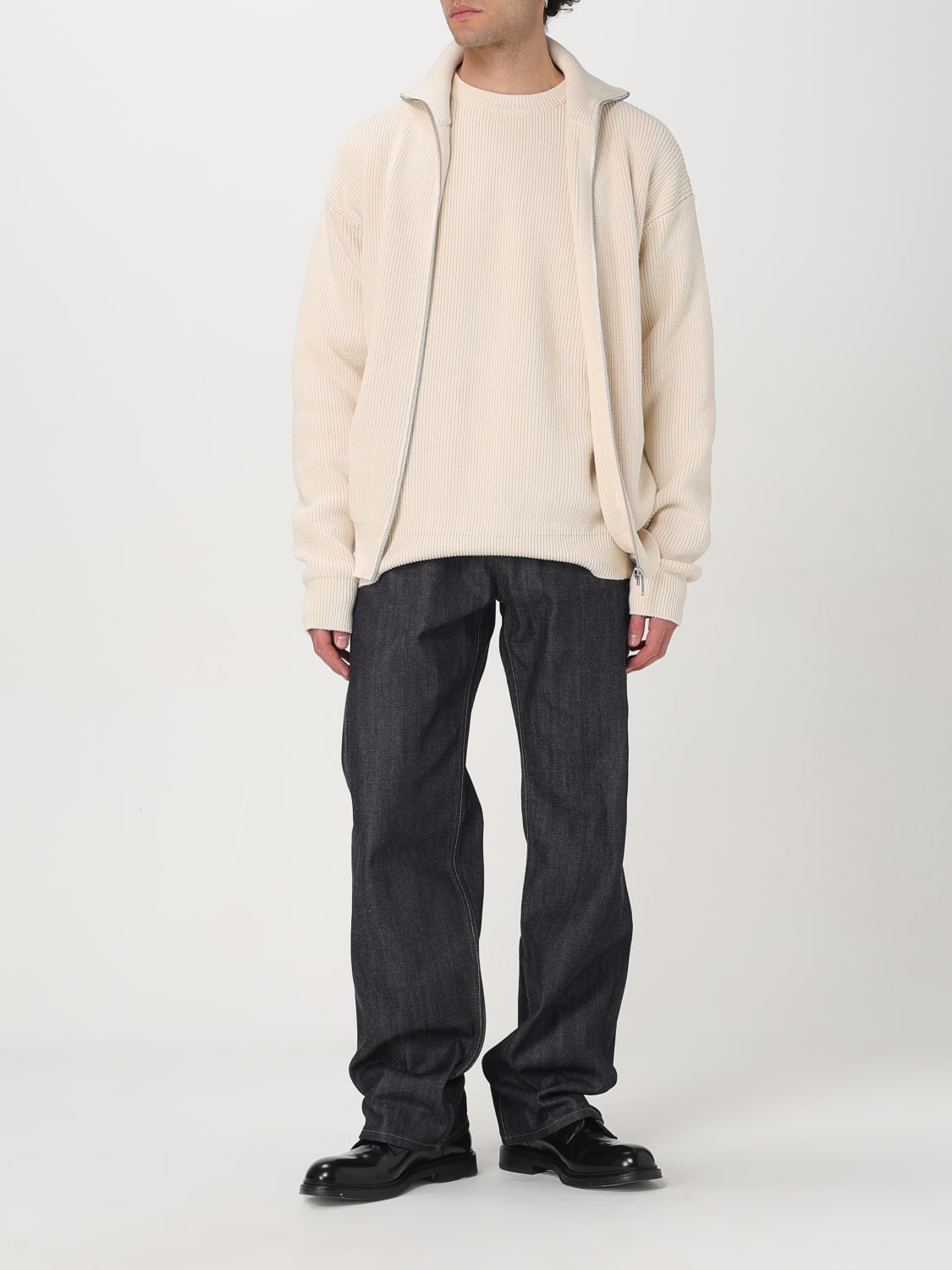 JIL SANDER JERSEY: Cárdigan hombre Jil Sander, Beige - Img 2