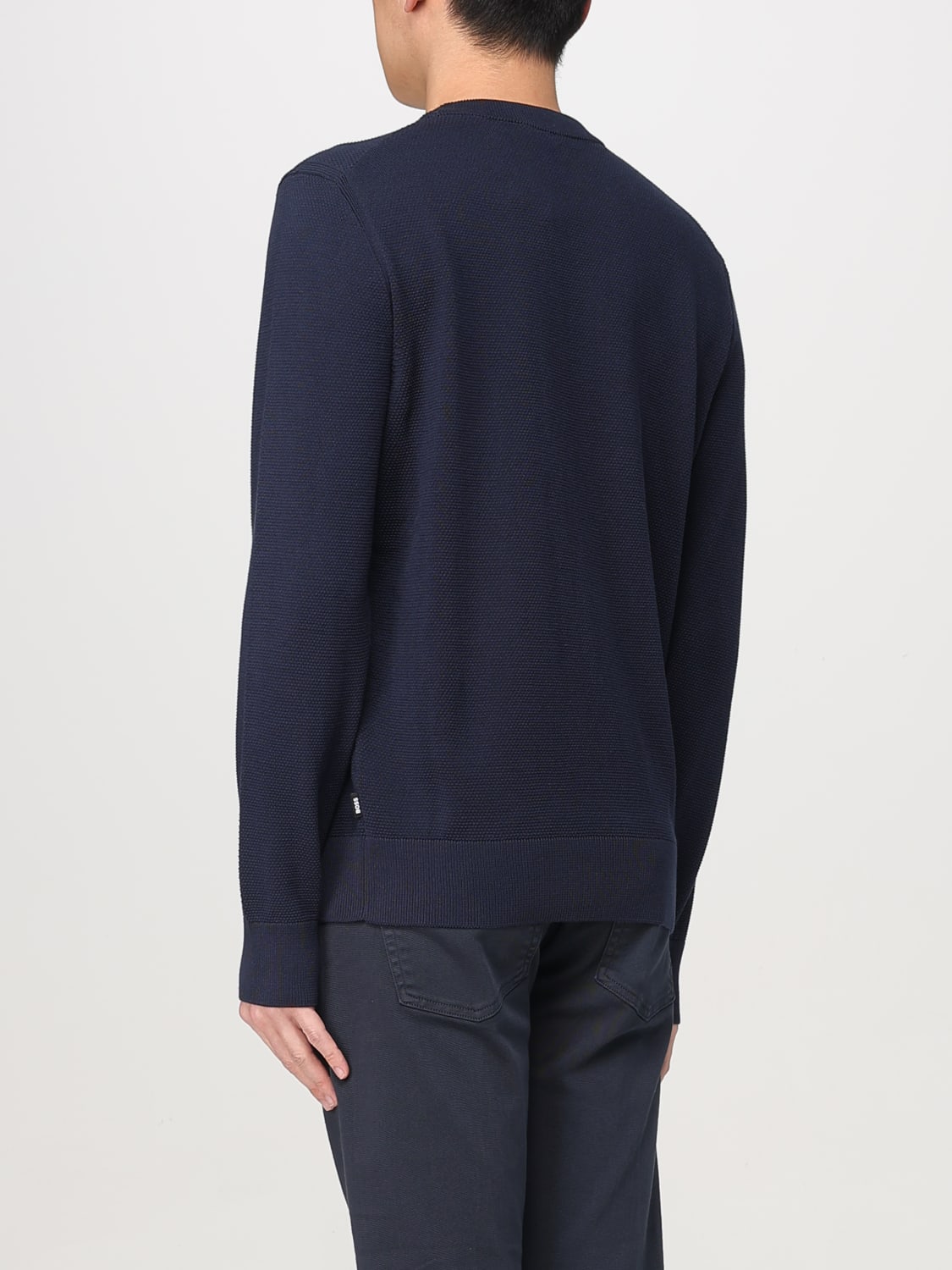 BOSS MAGLIA: Pullover Boss in maglia di cotone , Blue - Img 2
