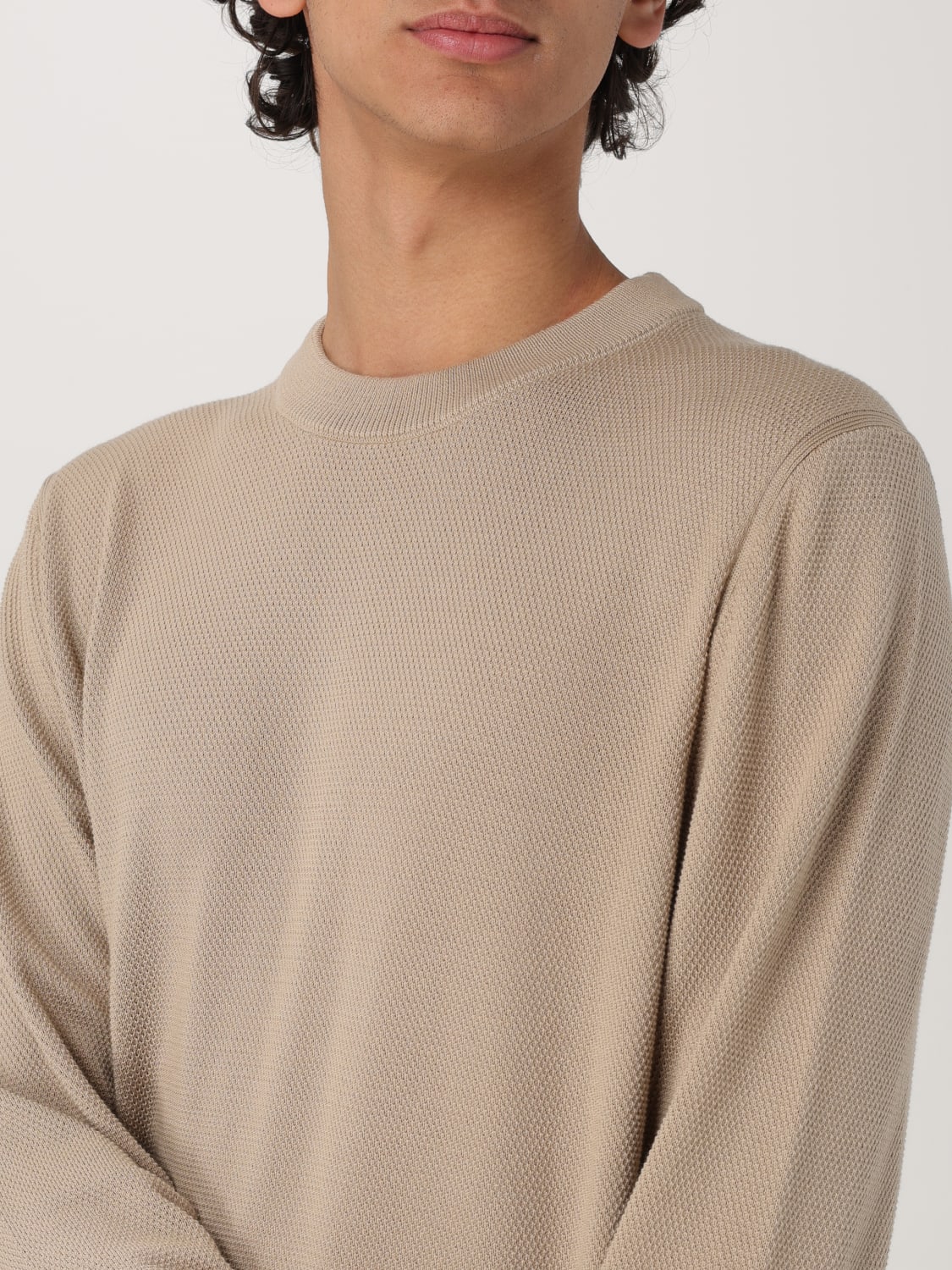 BOSS PULL: Pull homme Boss, Beige - Img 3