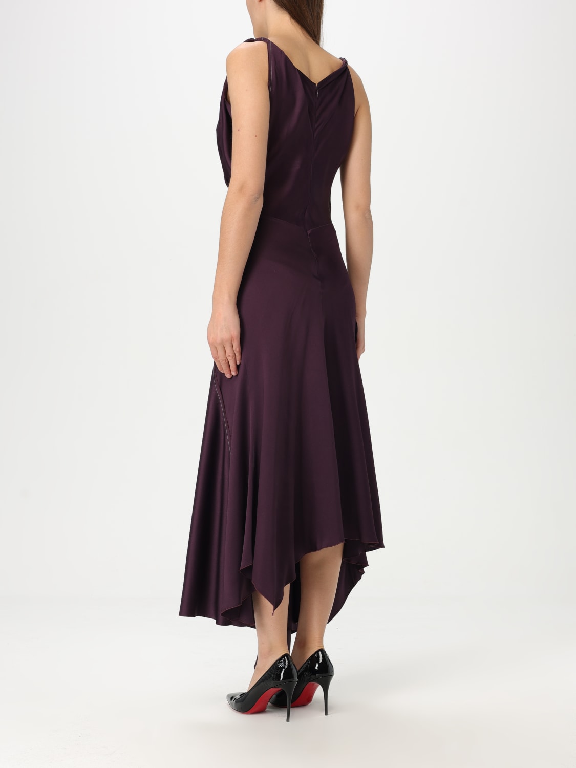 VICTORIA VICTORIA BECKHAM ABITO: Abito Victoria Victoria Beckham in misto viscosa, Viola - Img 2