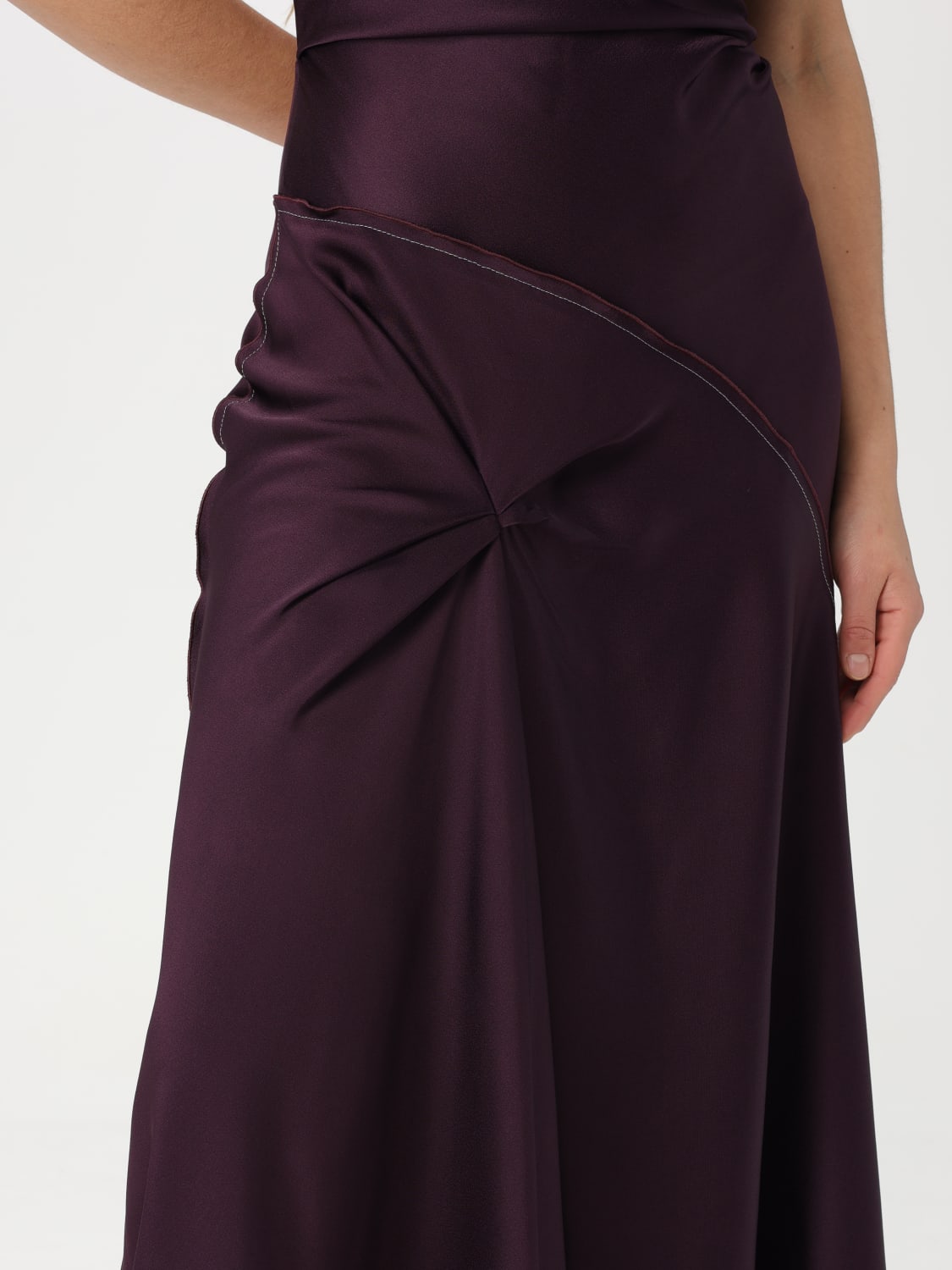 VICTORIA VICTORIA BECKHAM ABITO: Abito Victoria Victoria Beckham in misto viscosa, Viola - Img 4