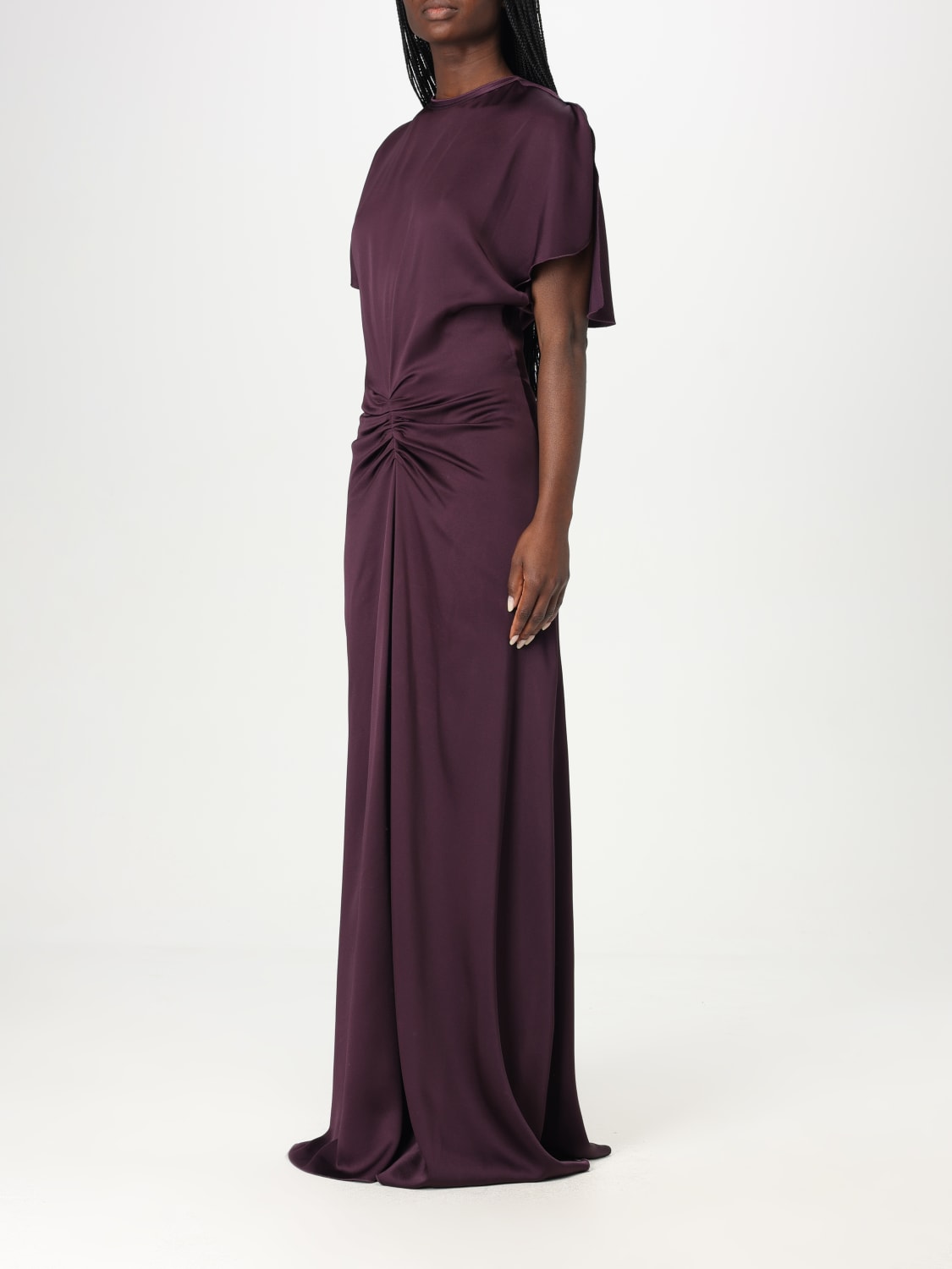 VICTORIA VICTORIA BECKHAM ABITO: Abito Victoria Victoria Beckham in misto viscosa , Viola - Img 3
