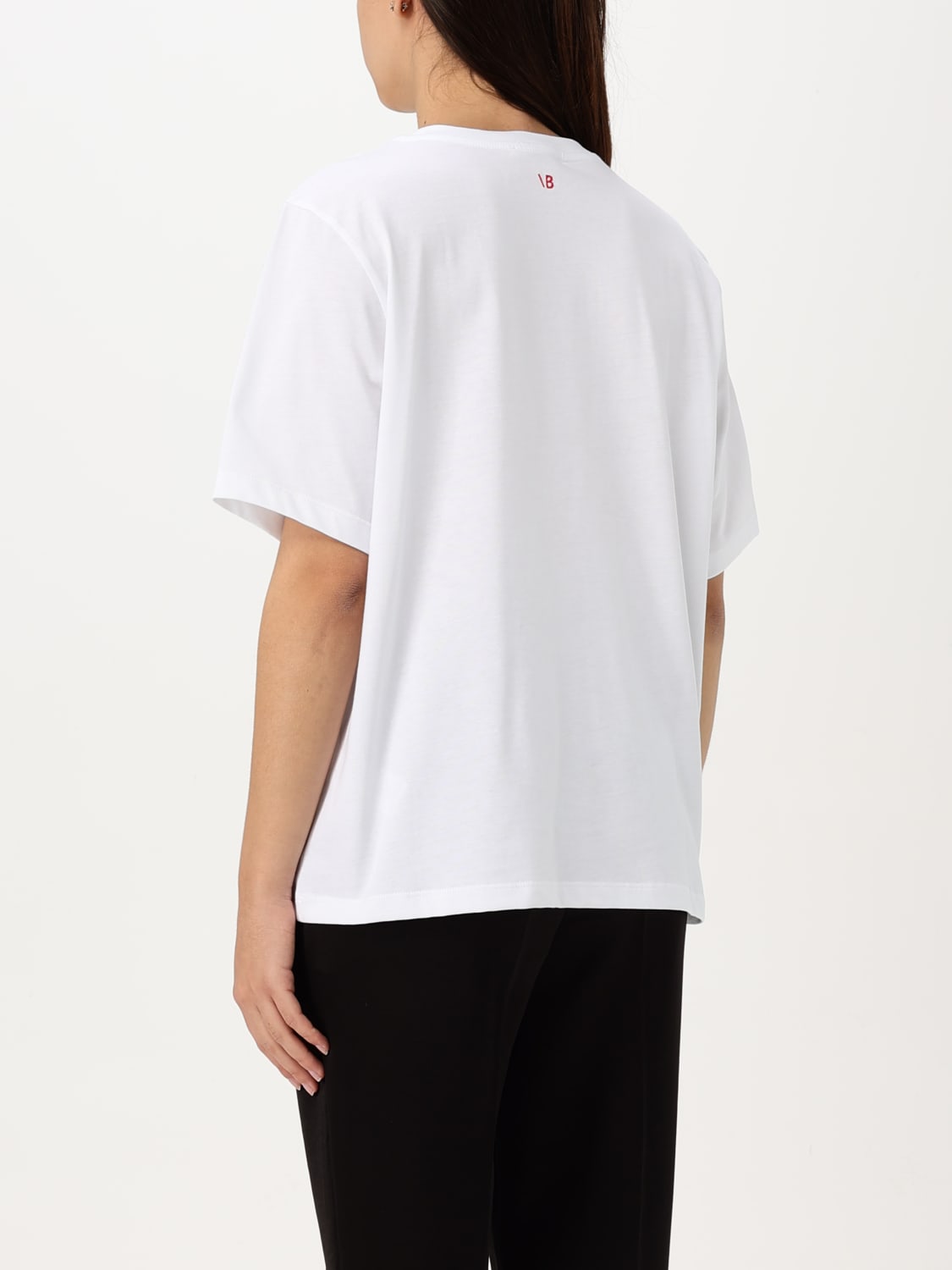 VICTORIA VICTORIA BECKHAM T-SHIRT: T-shirt con stampa slogan Victoria Victoria Beckham, Bianco - Img 3