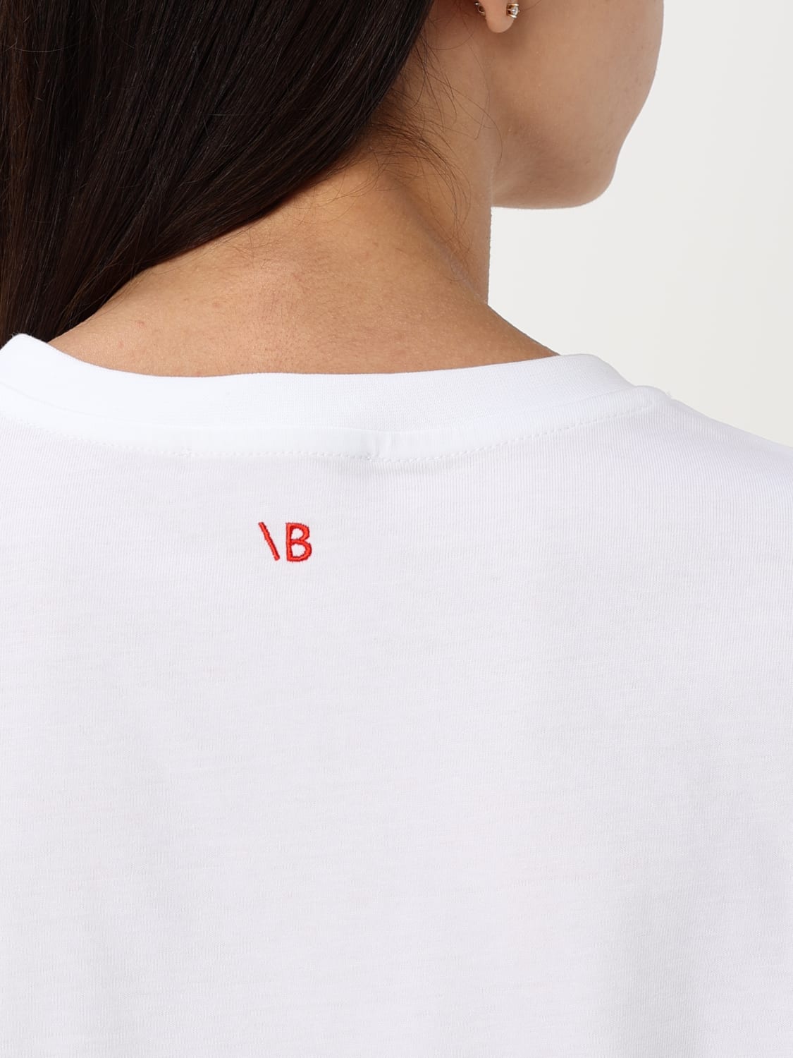 VICTORIA VICTORIA BECKHAM T-SHIRT: T-shirt con stampa slogan Victoria Victoria Beckham, Bianco - Img 5