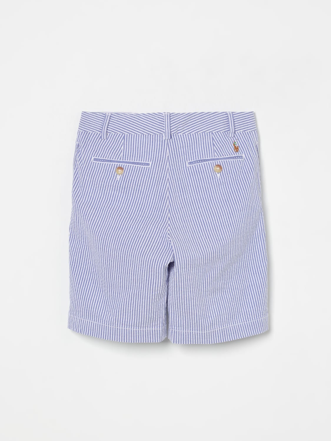 POLO RALPH LAUREN PANTALONCINI: Bermuda in cotone a righe Polo Ralph Lauren, Blue - Img 2
