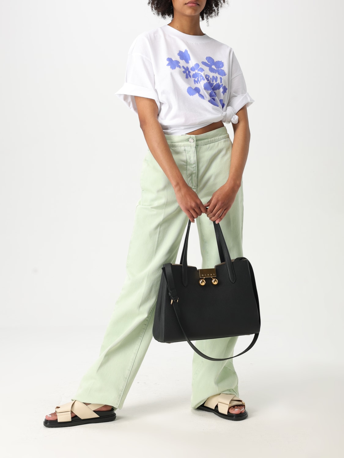 ショルダーバッグ・ポシェット MARNI Woman Shoulder bag Black BMMP0150U0P8185 00N99 MARNI: Shoulder bag woman - Black | Marni shoulder bag