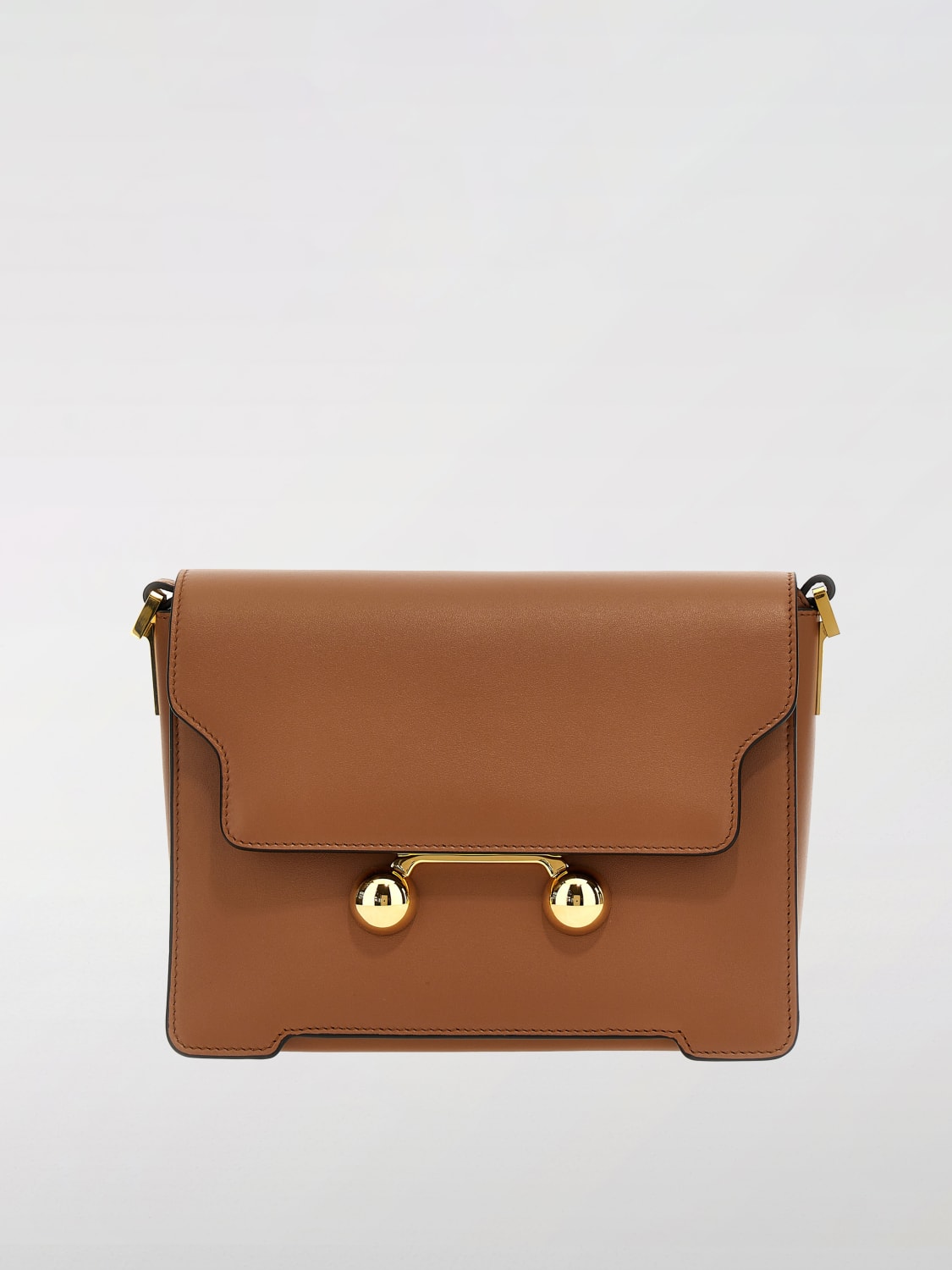 MARNI BORSA MINI: Borsa Trunkaroo Marni in pelle , Cammello - Img 1