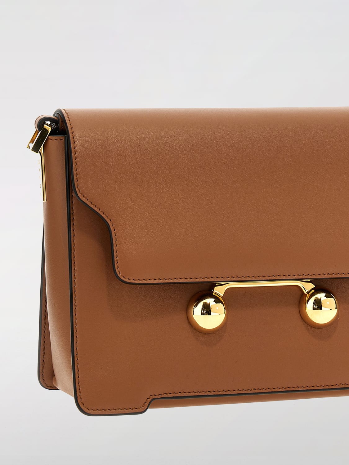 MARNI BORSA MINI: Borsa Trunkaroo Marni in pelle , Cammello - Img 3