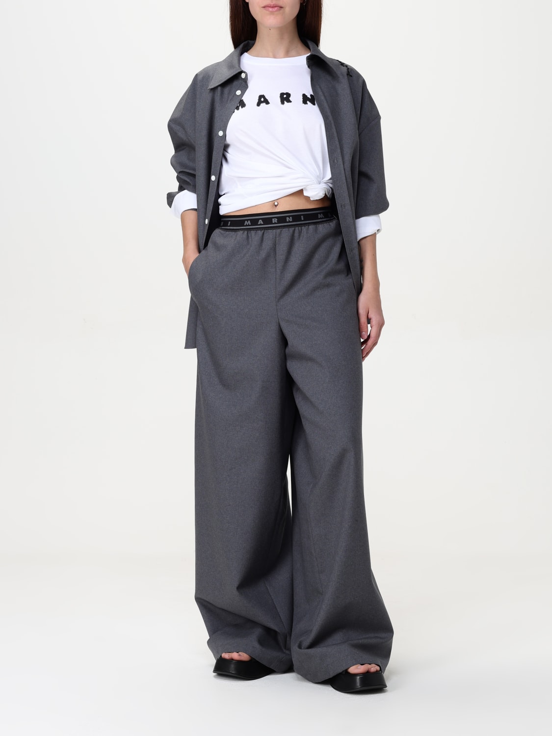 ボトムスその他 MARNI Women Pants PAMA0546SUTW839 Black MARNI: Pants woman - Grey | Marni pants PAMA0546SUTW839