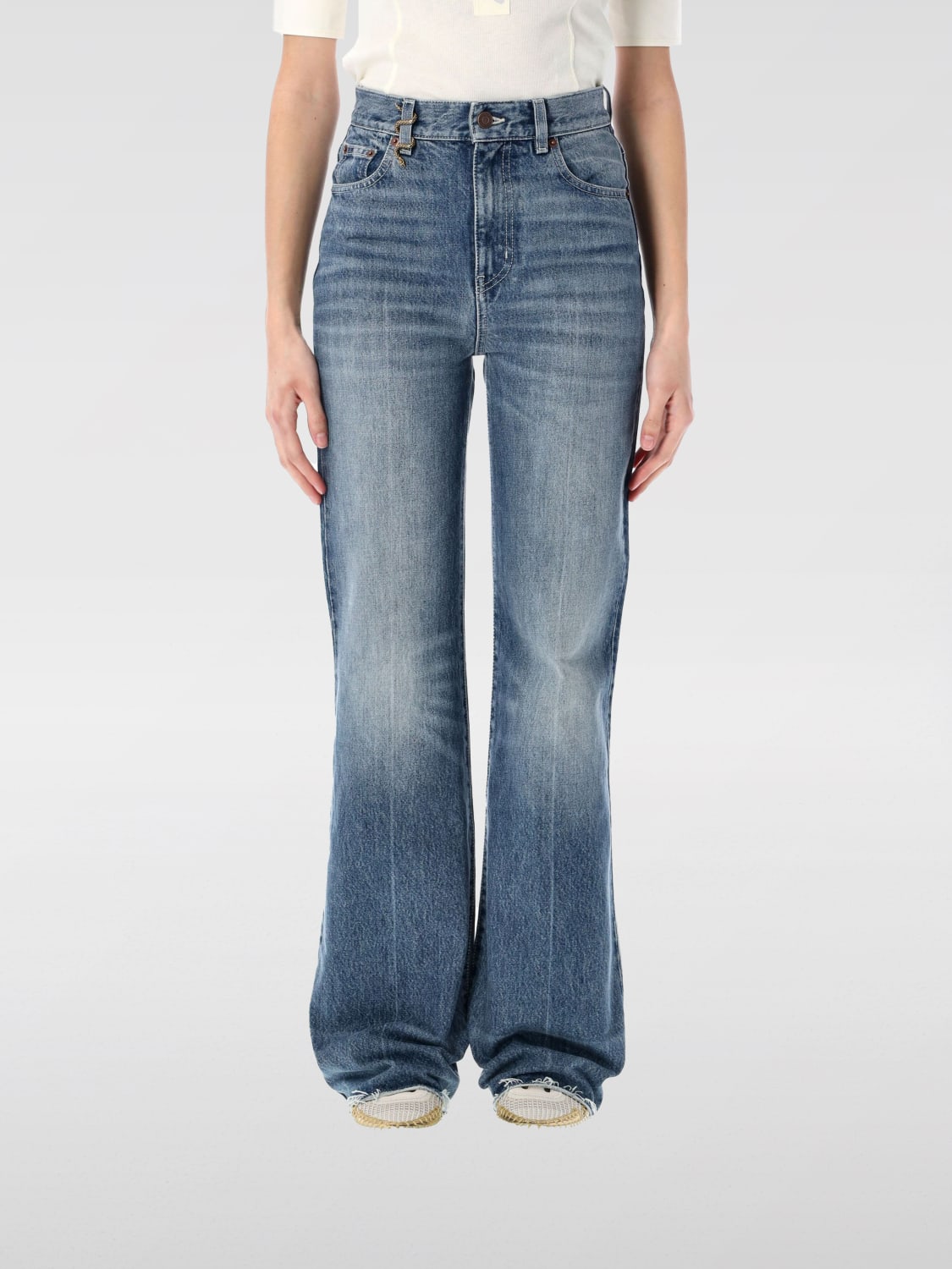 デニム・ジーパン CHLOE Woman Jeans Blue CH25SDP13255 422 Chloé Washed blue denim jeans | TheDoubleF